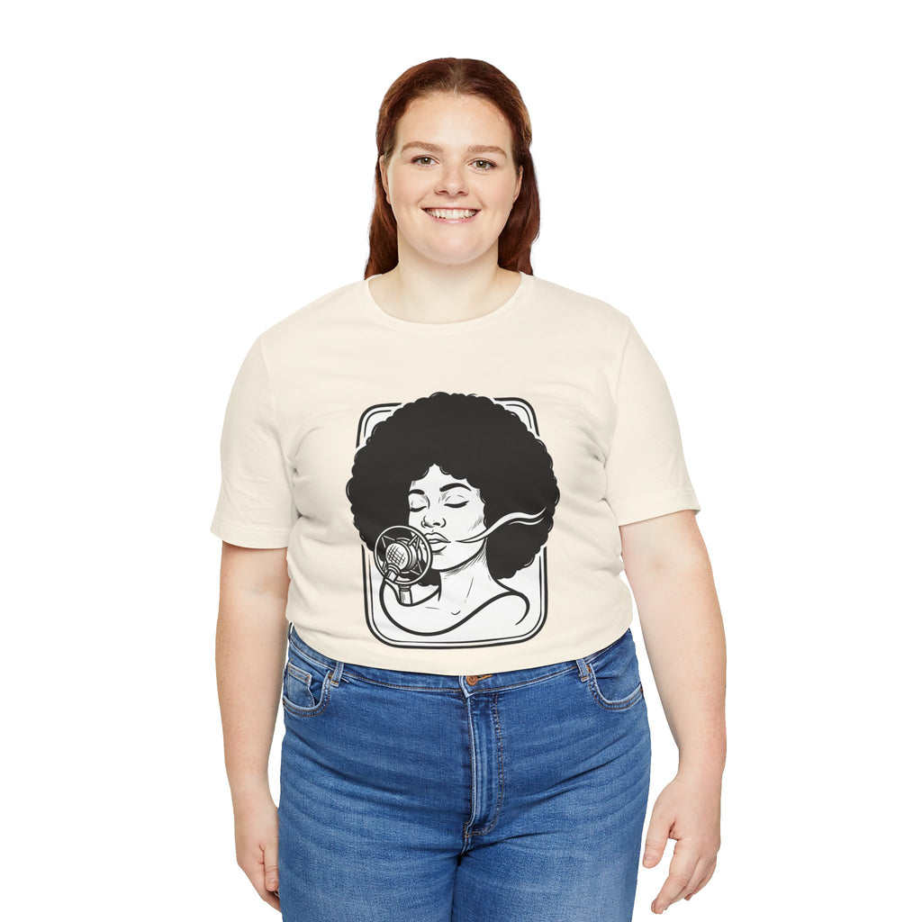 Afro Jazz Portrait T‑Shirt — Retro Singer Graphic Tee