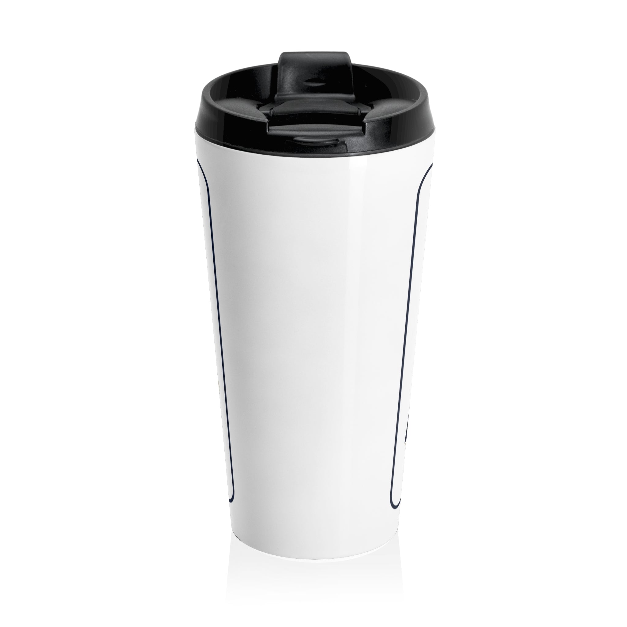 Travel Mug — 'Ya no estoy lá' Spanish Retro Script Stainless Steel Tumbler