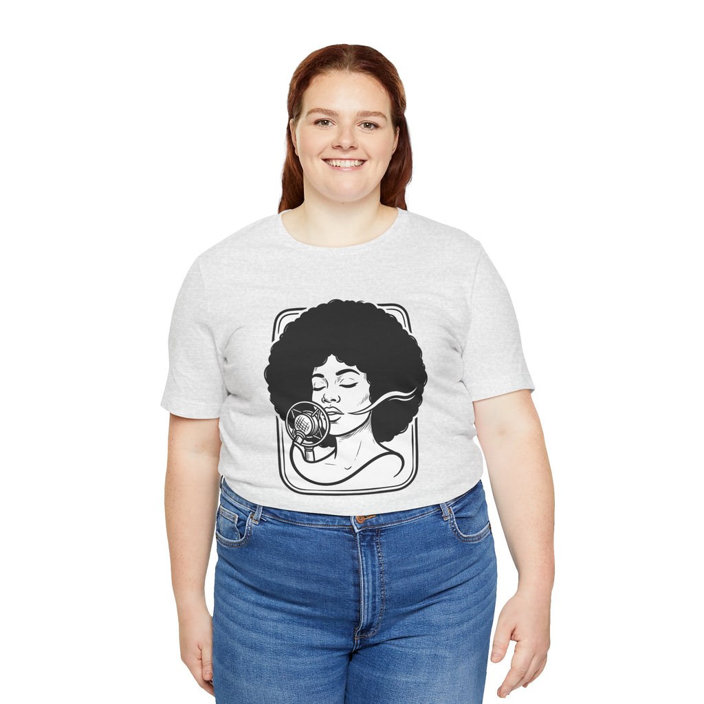 Afro Jazz Portrait T‑Shirt — Retro Singer Graphic Tee