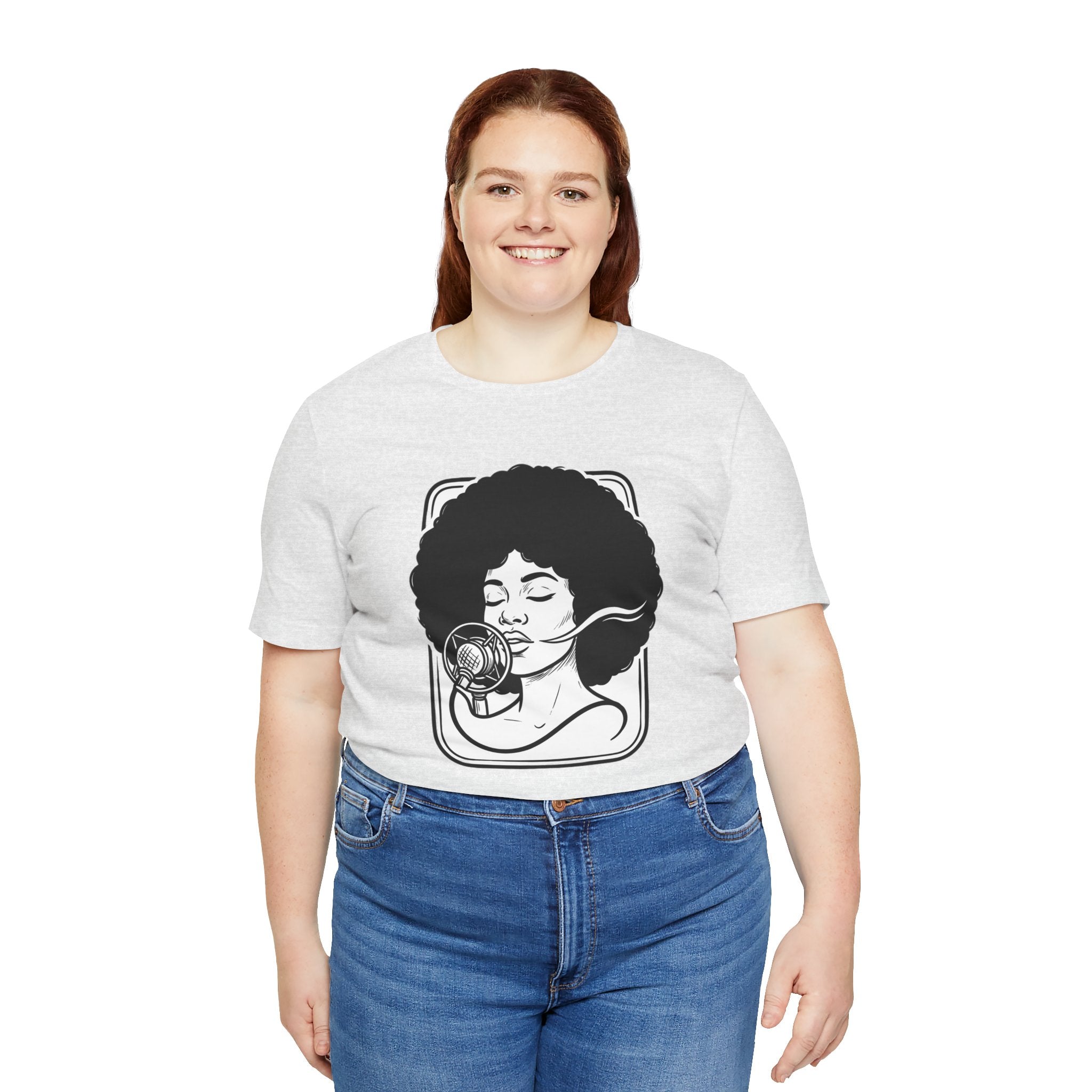 Afro Jazz Portrait T‑Shirt — Retro Singer Graphic Tee