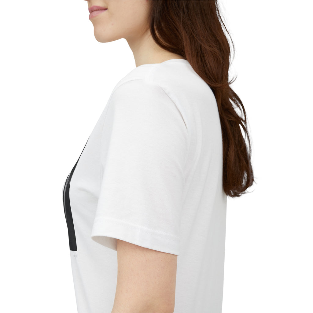 Alba Blue with Vintage Microphone Portrait T‑Shirt - Retro Singer Black & White Photo Tee