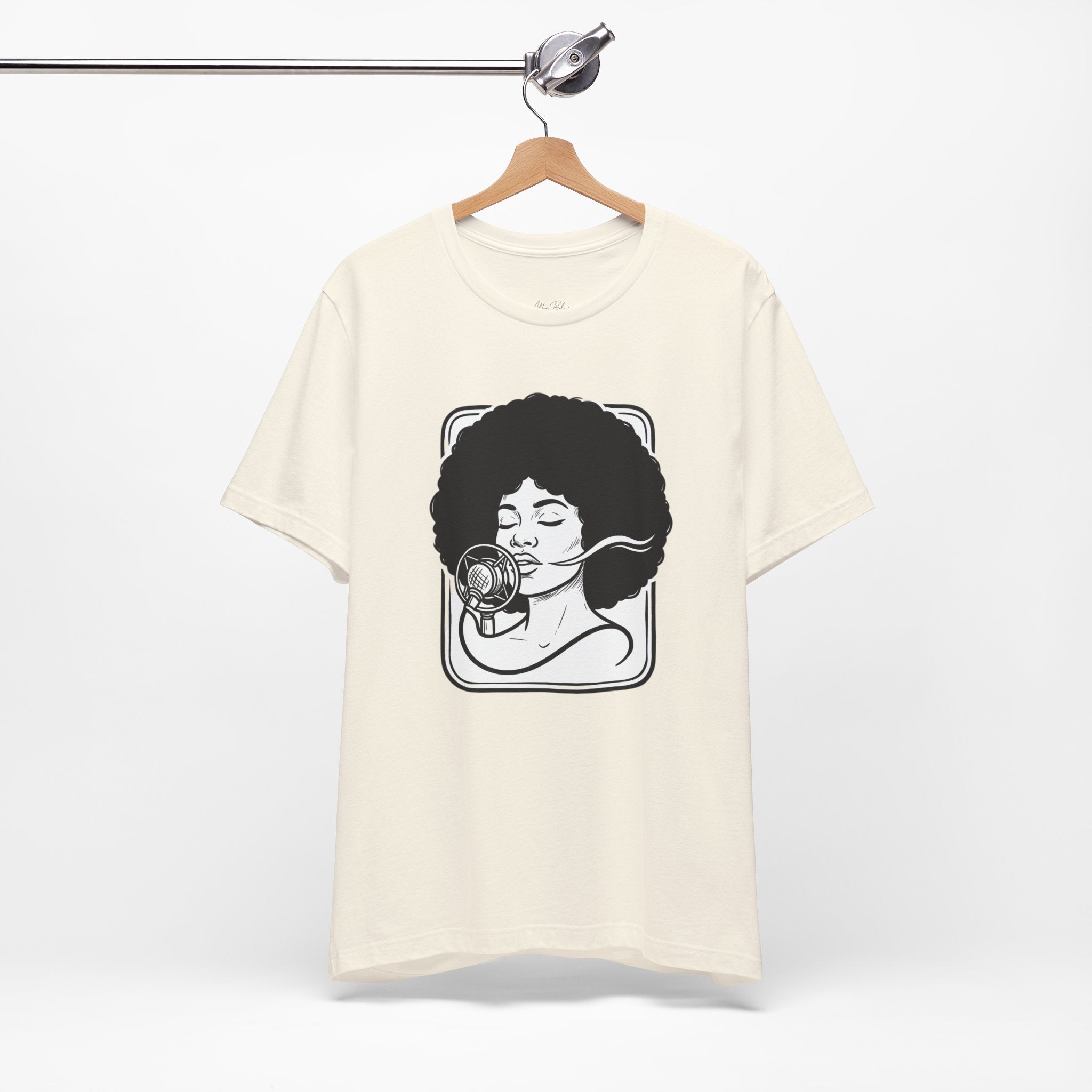 Afro Jazz Portrait T‑Shirt — Retro Singer Graphic Tee