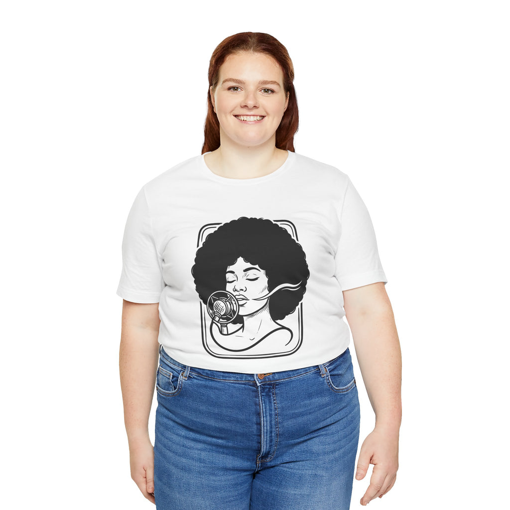 Afro Jazz Portrait T‑Shirt — Retro Singer Graphic Tee