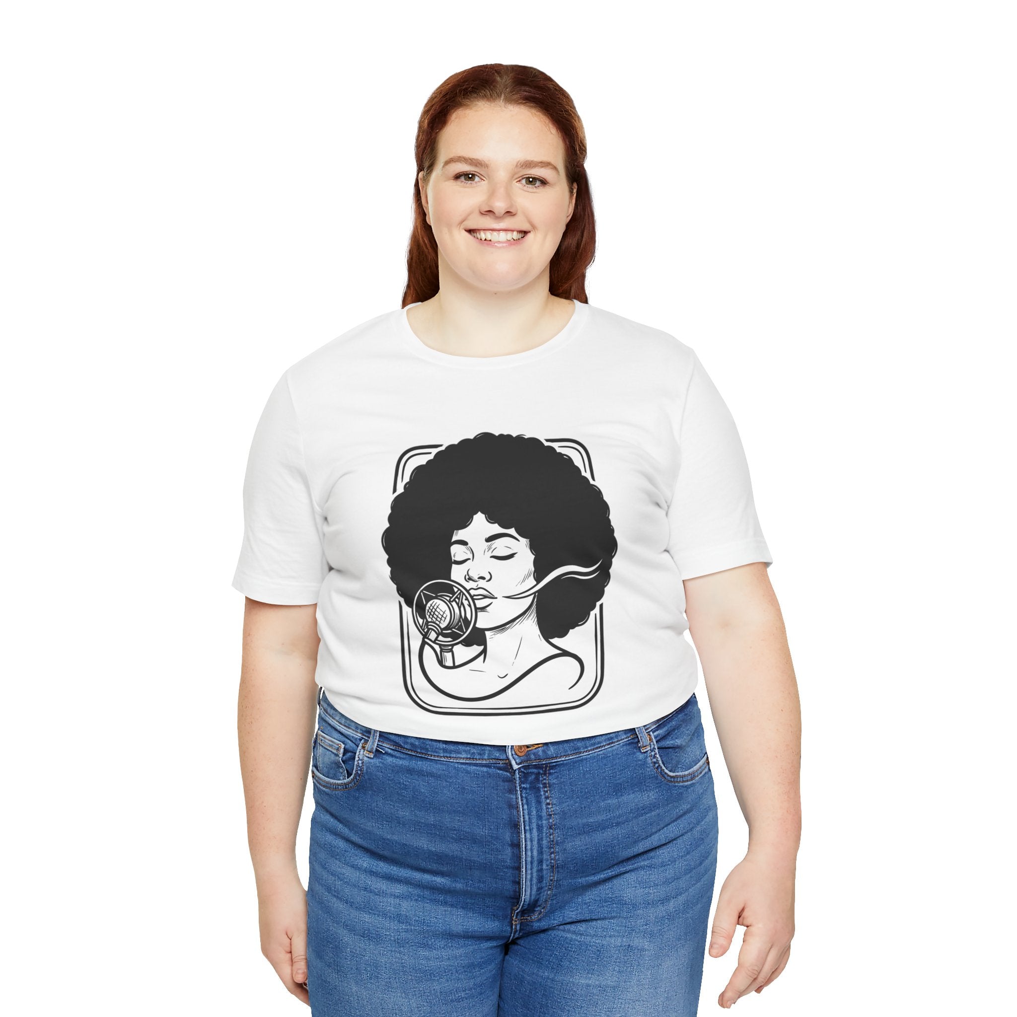 Afro Jazz Portrait T‑Shirt — Retro Singer Graphic Tee
