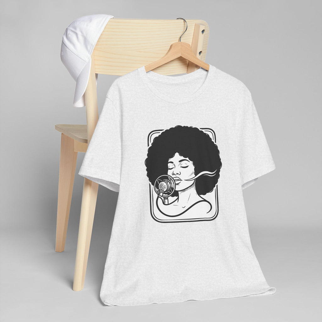 Afro Jazz Portrait T‑Shirt — Retro Singer Graphic Tee