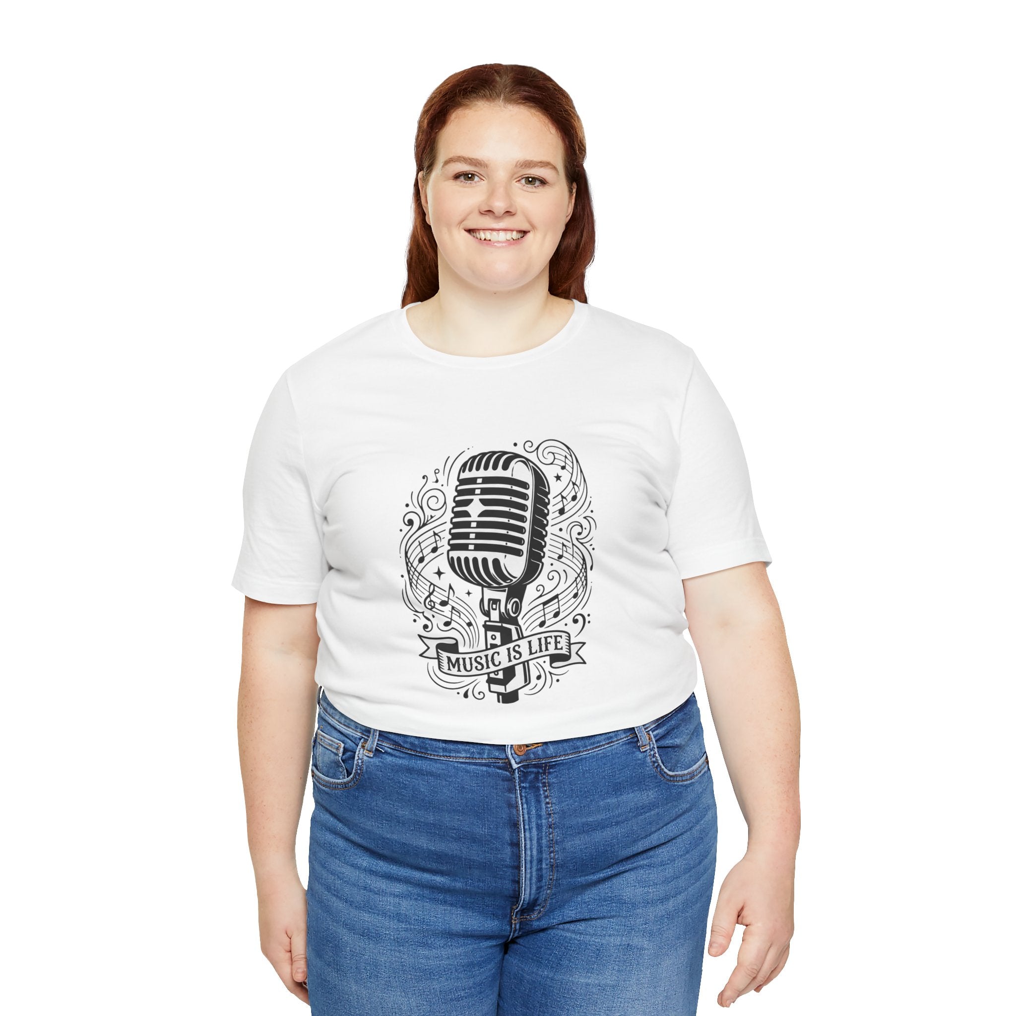 Music Is Life Vintage Microphone T-Shirt