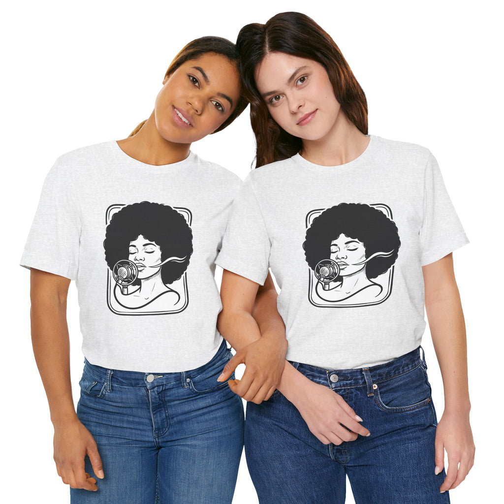 Afro Jazz Portrait T‑Shirt — Retro Singer Graphic Tee