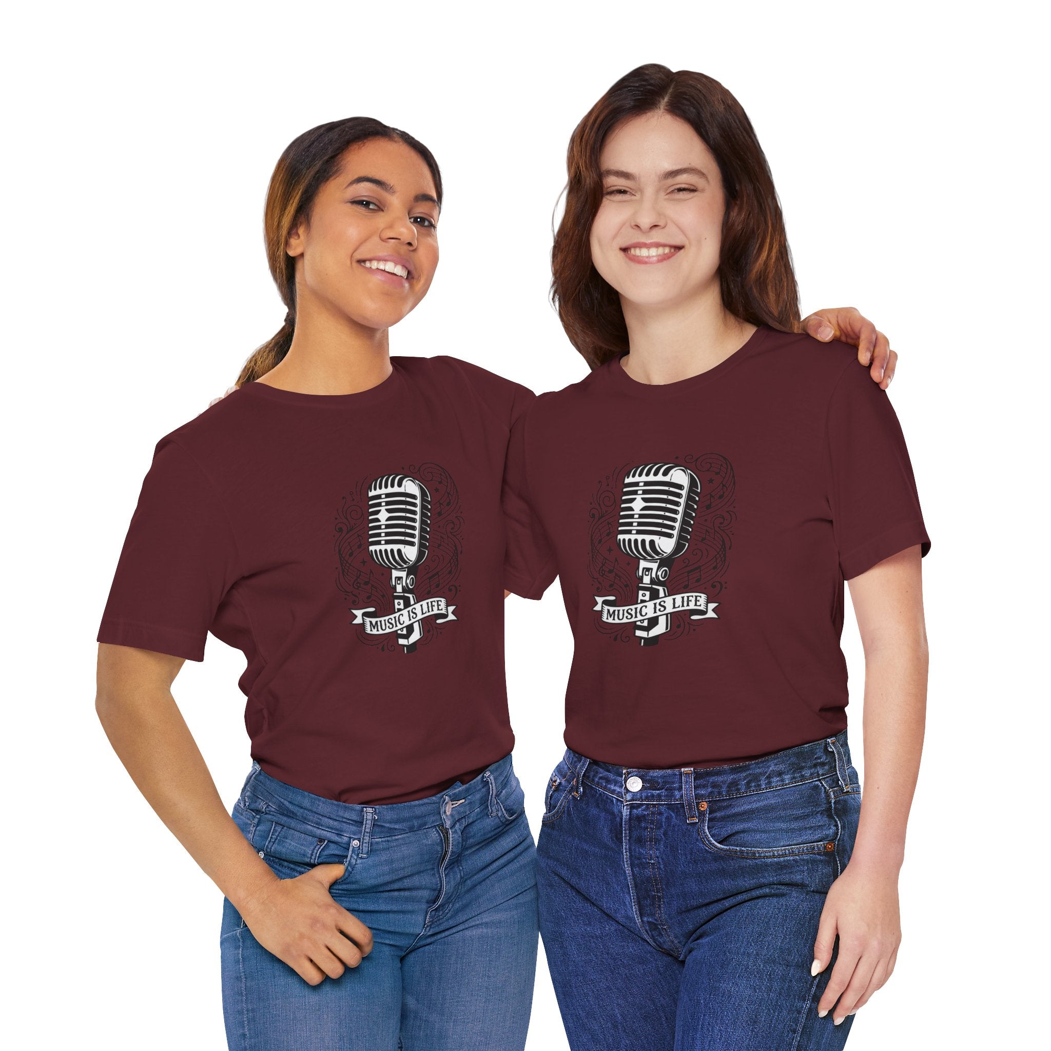 Music Is Life Vintage Microphone T-Shirt