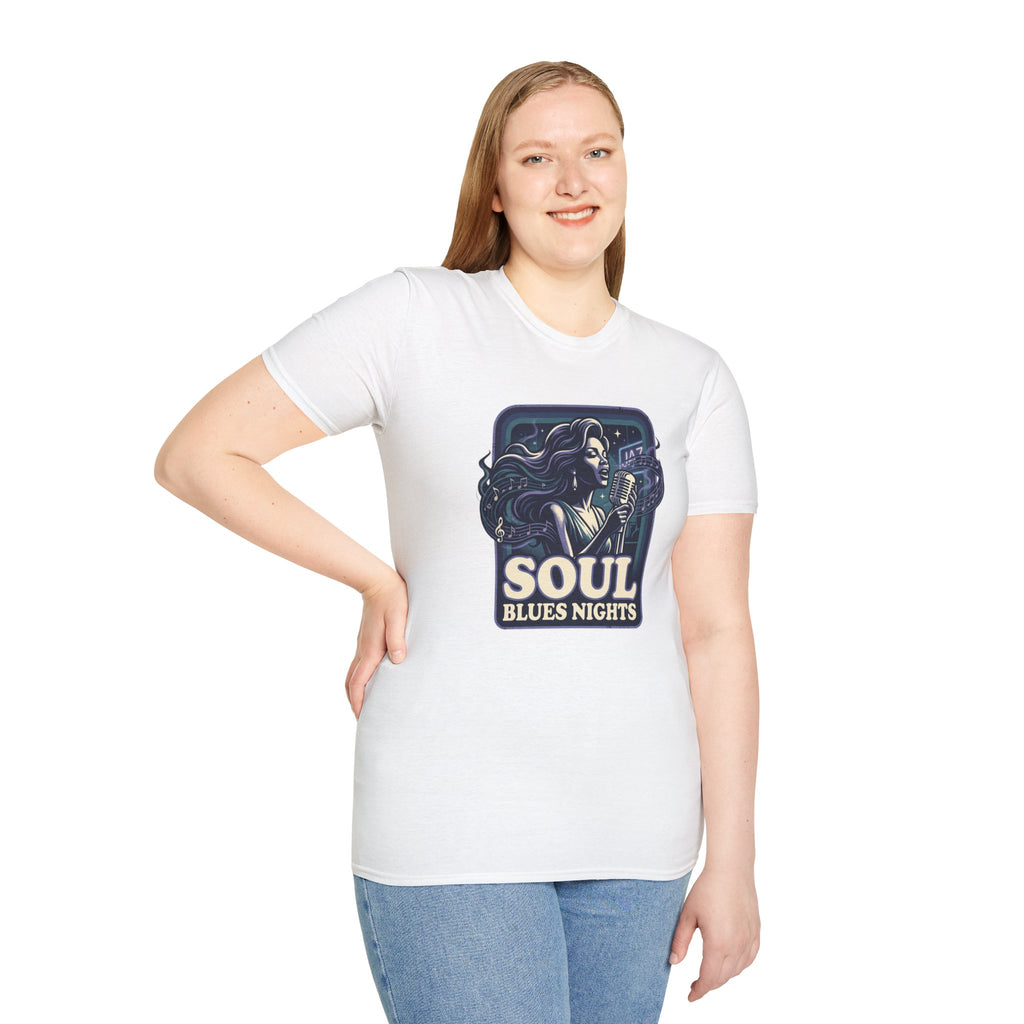 Soul Blues Nights T-Shirt — Vintage Female Singer Graphic Tee