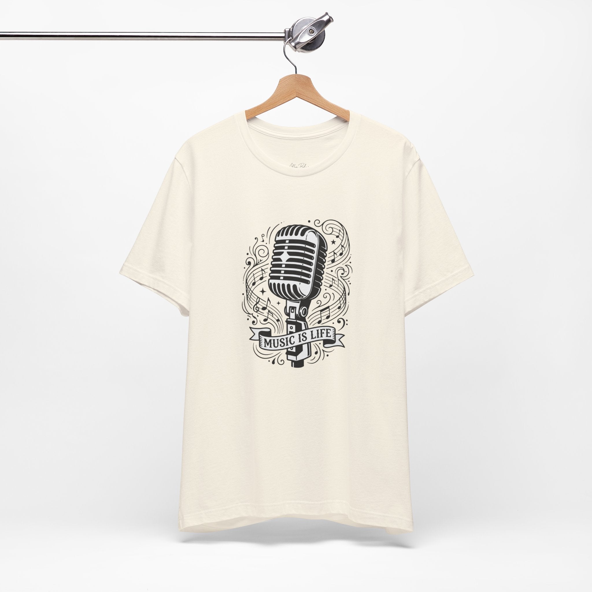 Music Is Life Vintage Microphone T-Shirt