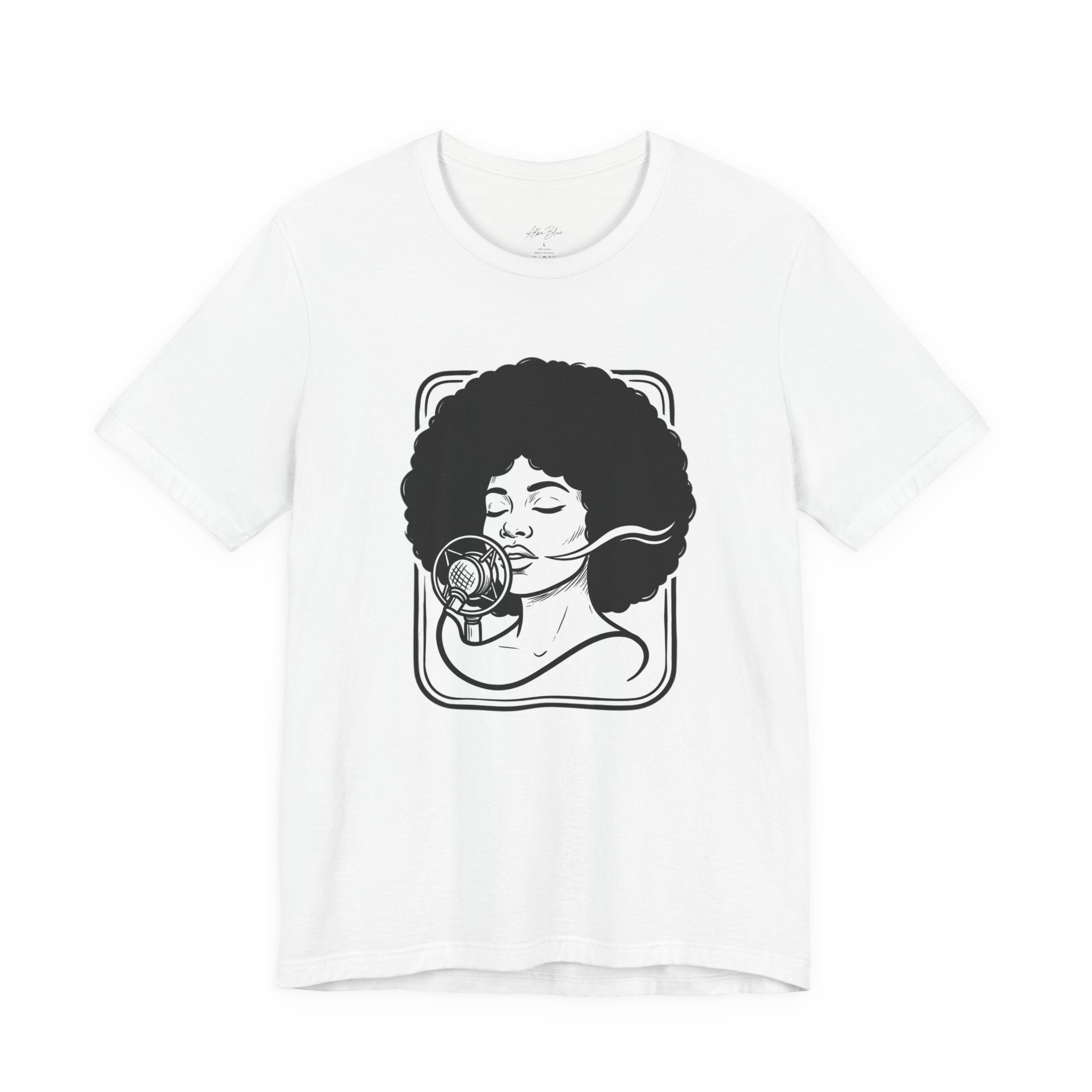 Afro Jazz Portrait T‑Shirt — Retro Singer Graphic Tee