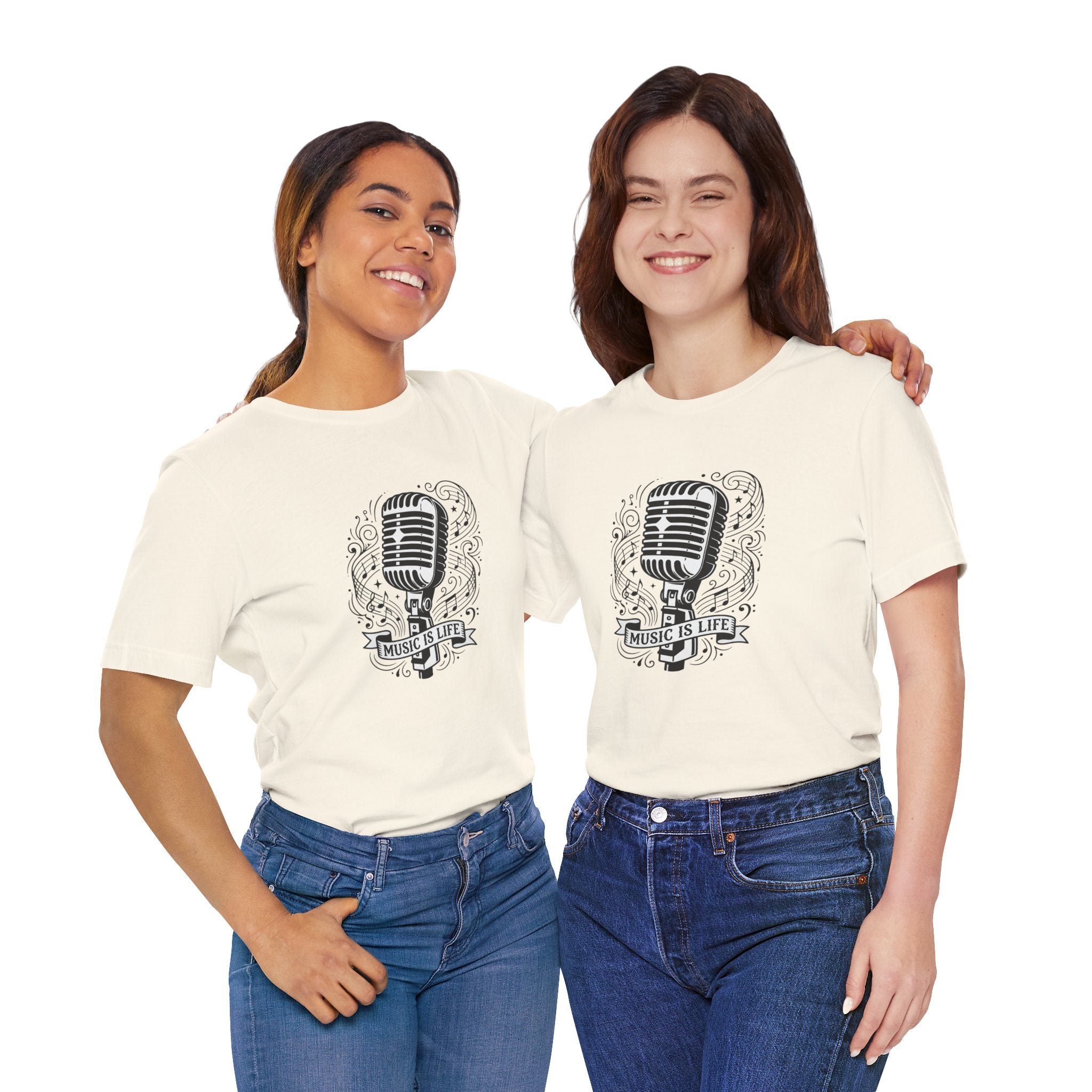 Music Is Life Vintage Microphone T-Shirt