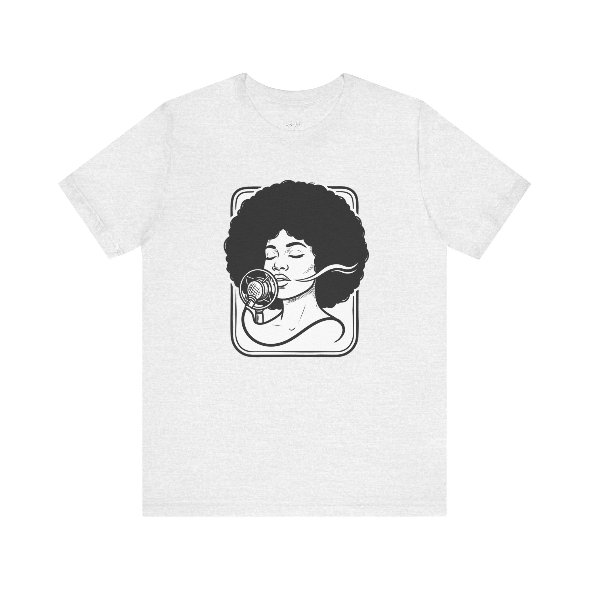 Afro Jazz Portrait T‑Shirt — Retro Singer Graphic Tee