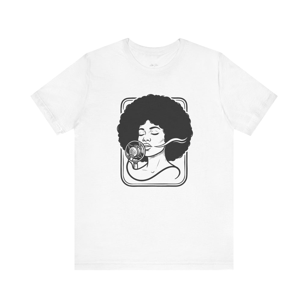 Afro Jazz Portrait T‑Shirt — Retro Singer Graphic Tee