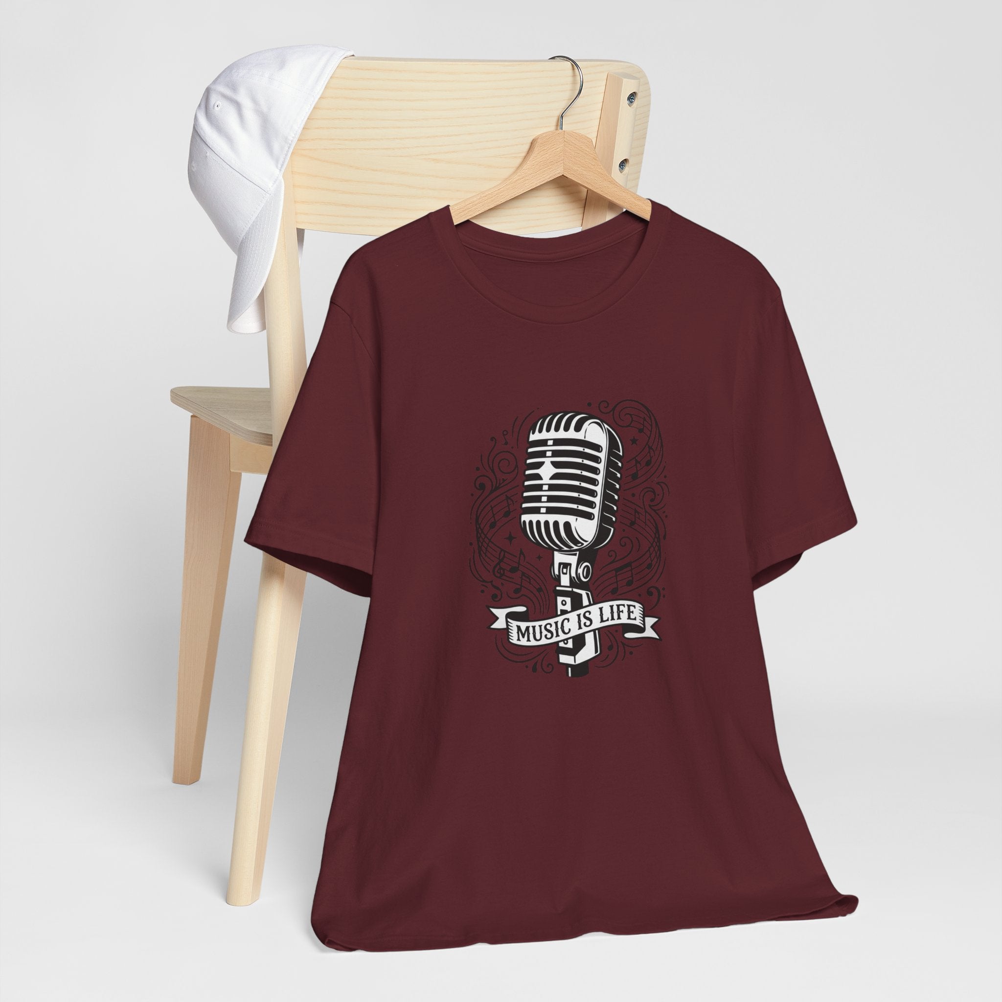 Music Is Life Vintage Microphone T-Shirt