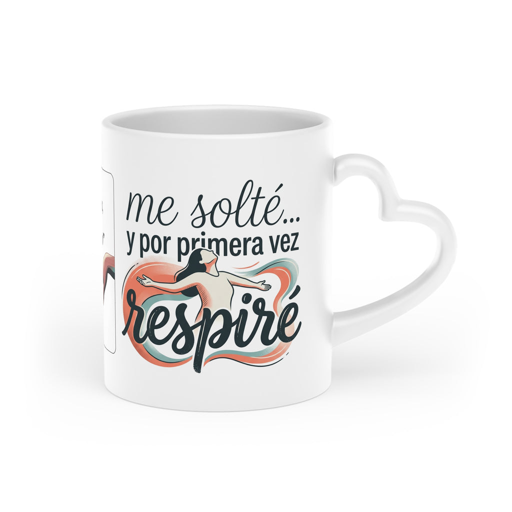 Heart-Shaped Mug — Spanish Romantic Quote Ceramic Coffee Cup
