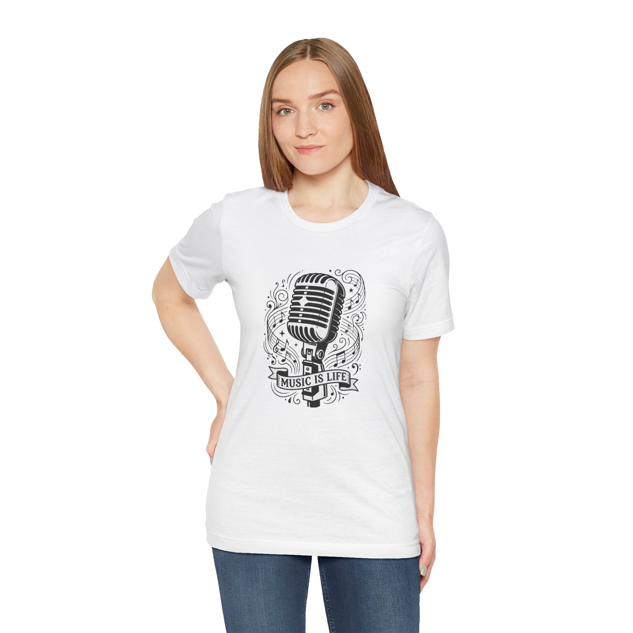 Music Is Life Vintage Microphone T-Shirt