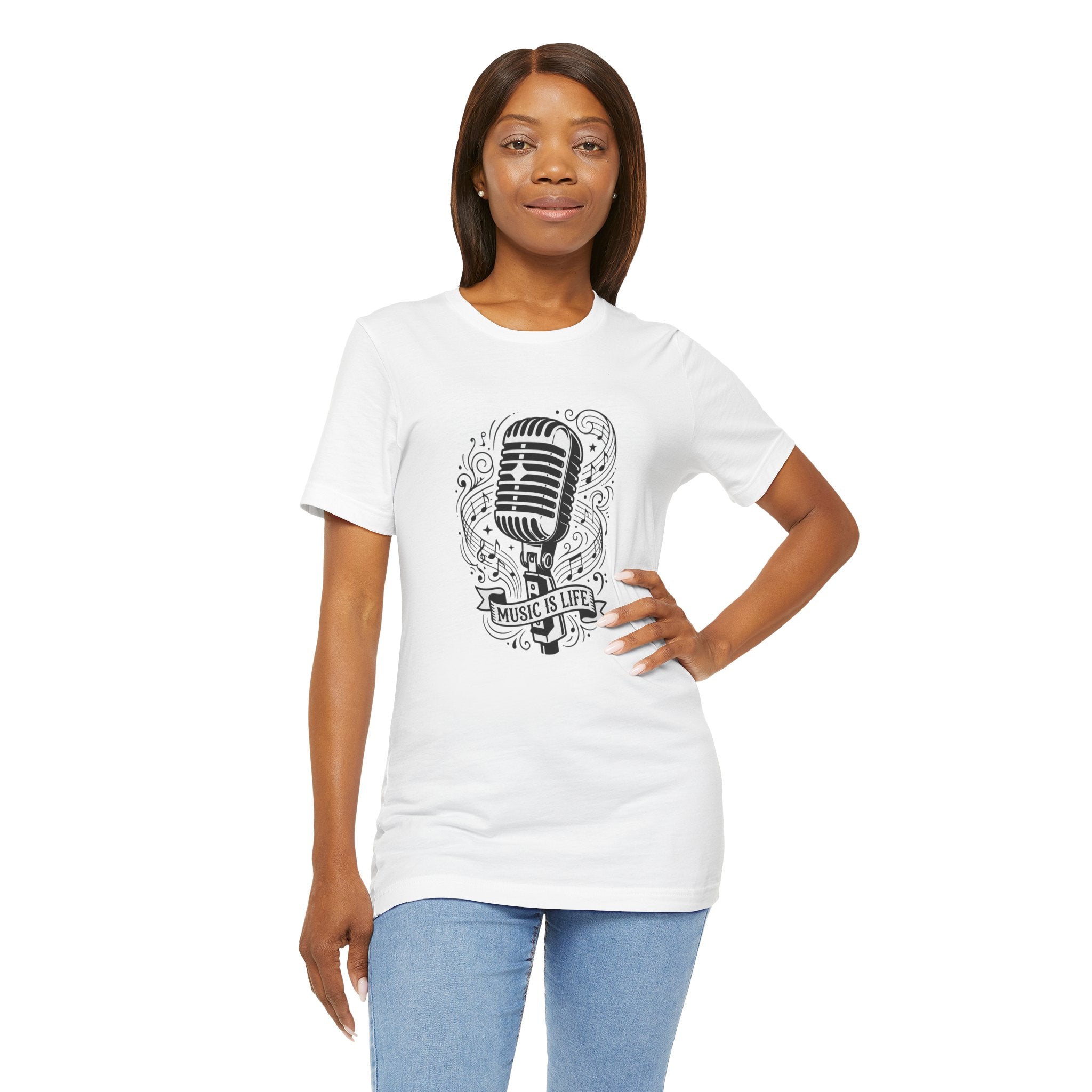 Music Is Life Vintage Microphone T-Shirt