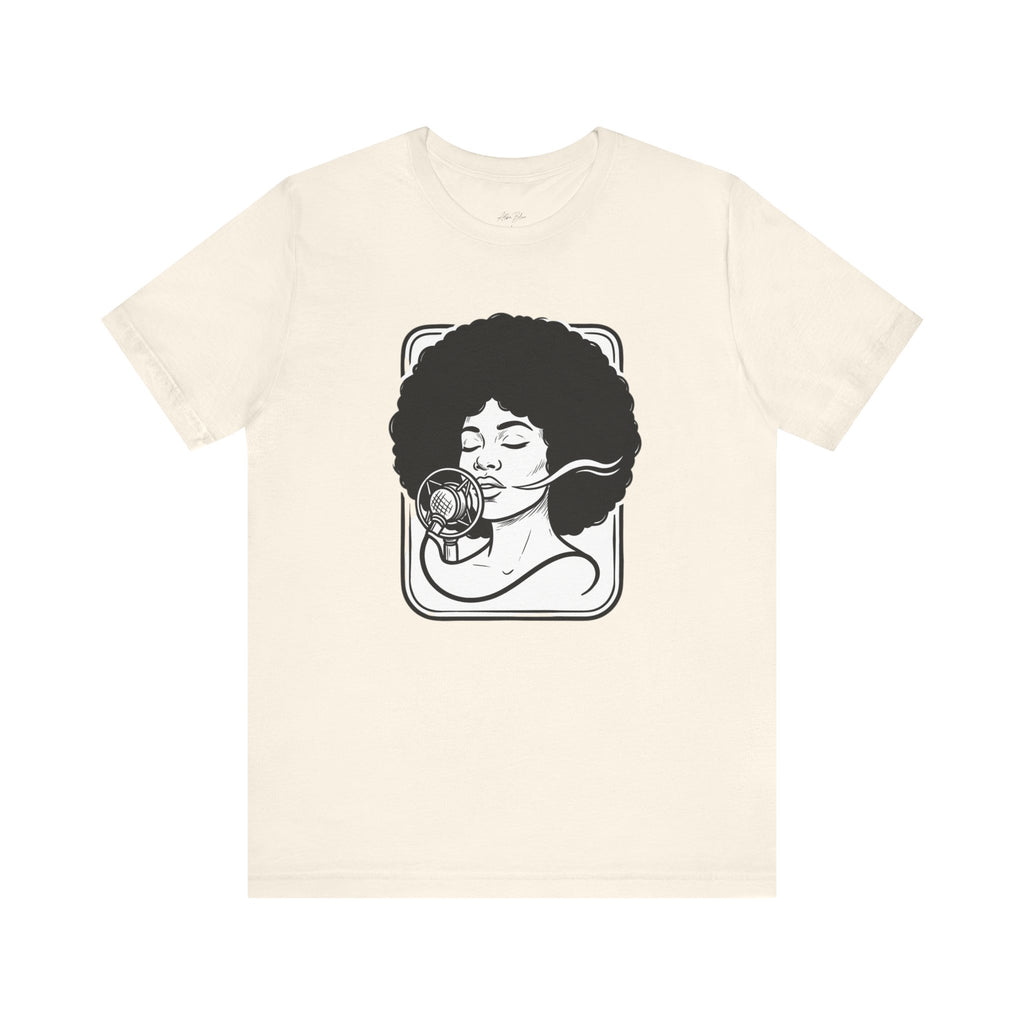 Afro Jazz Portrait T‑Shirt — Retro Singer Graphic Tee