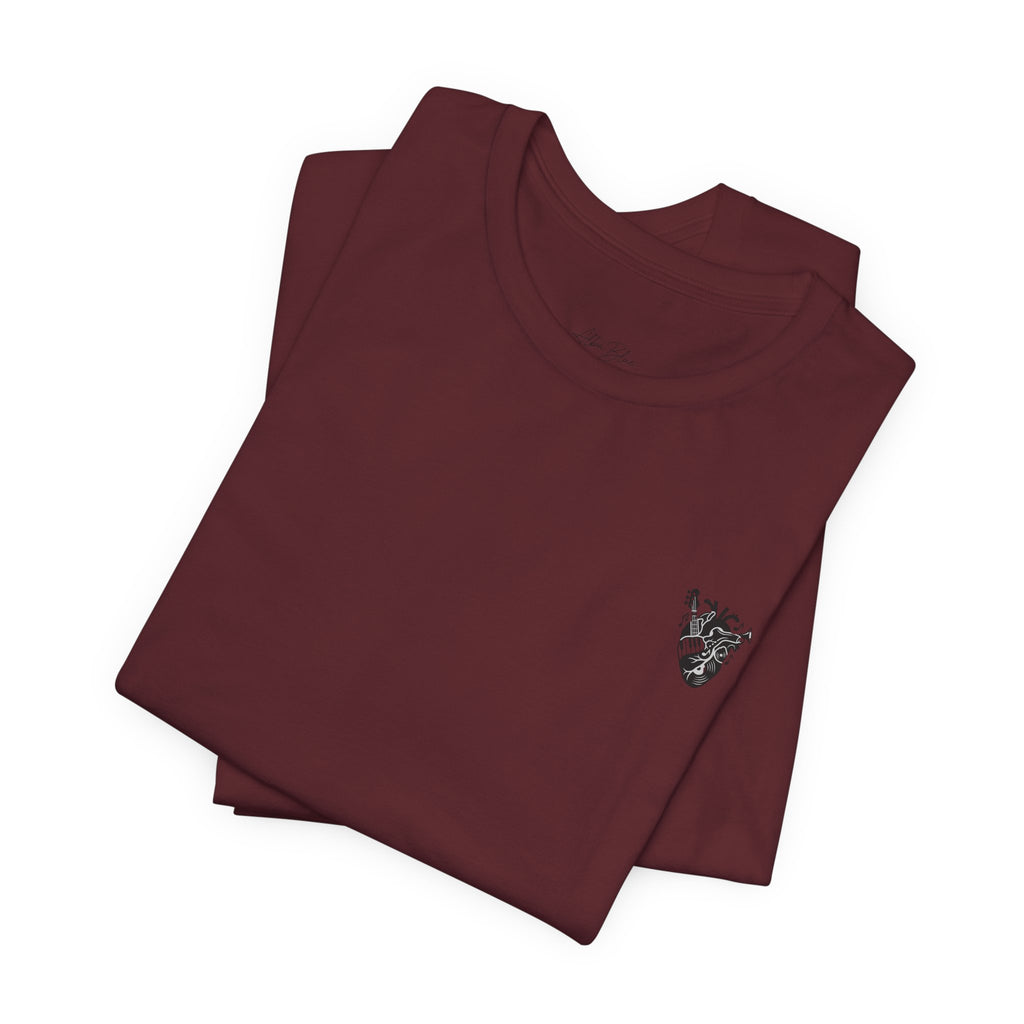 Music Heart Graphic Tee — Anatomical Heart with Instruments T-Shirt
