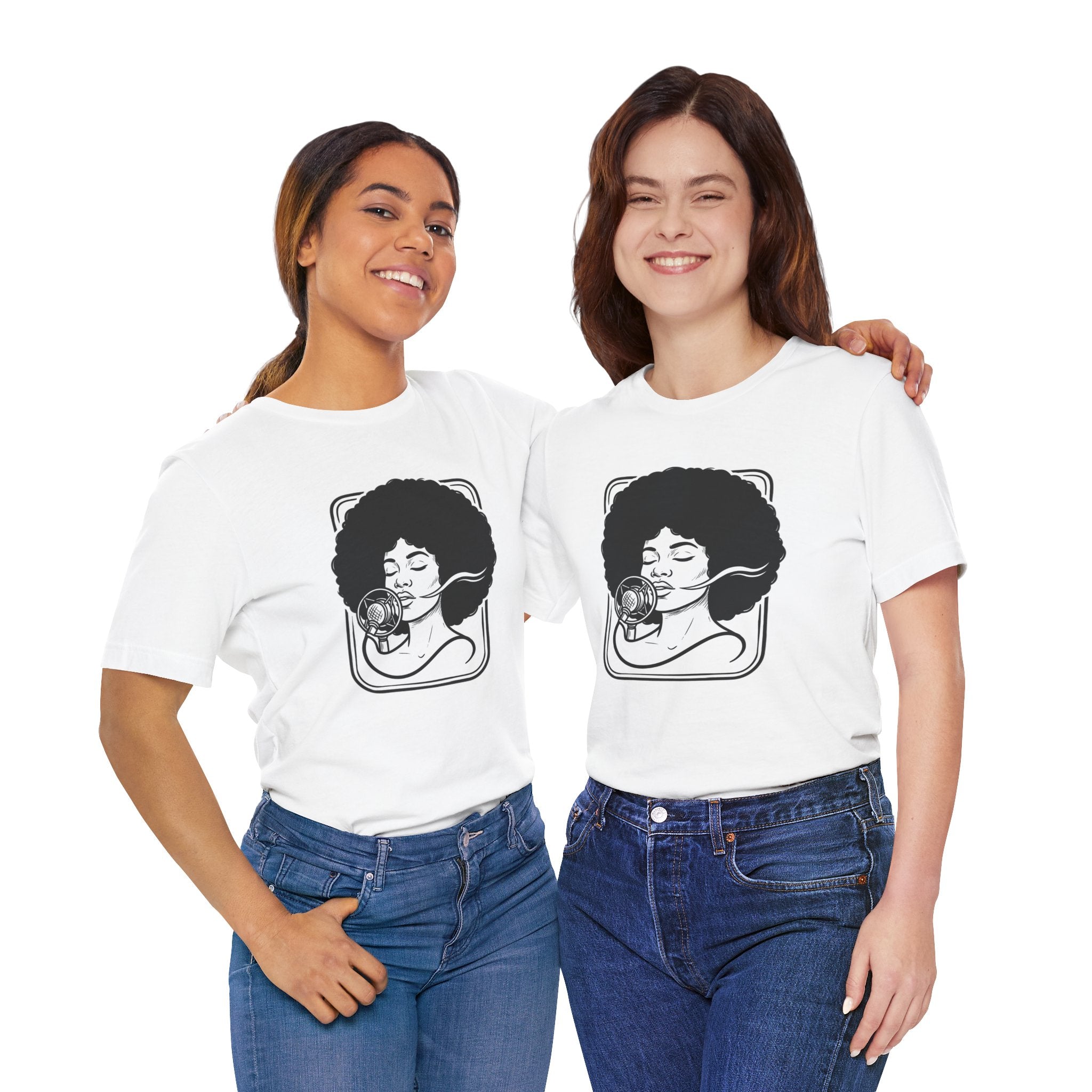 Afro Jazz Portrait T‑Shirt — Retro Singer Graphic Tee