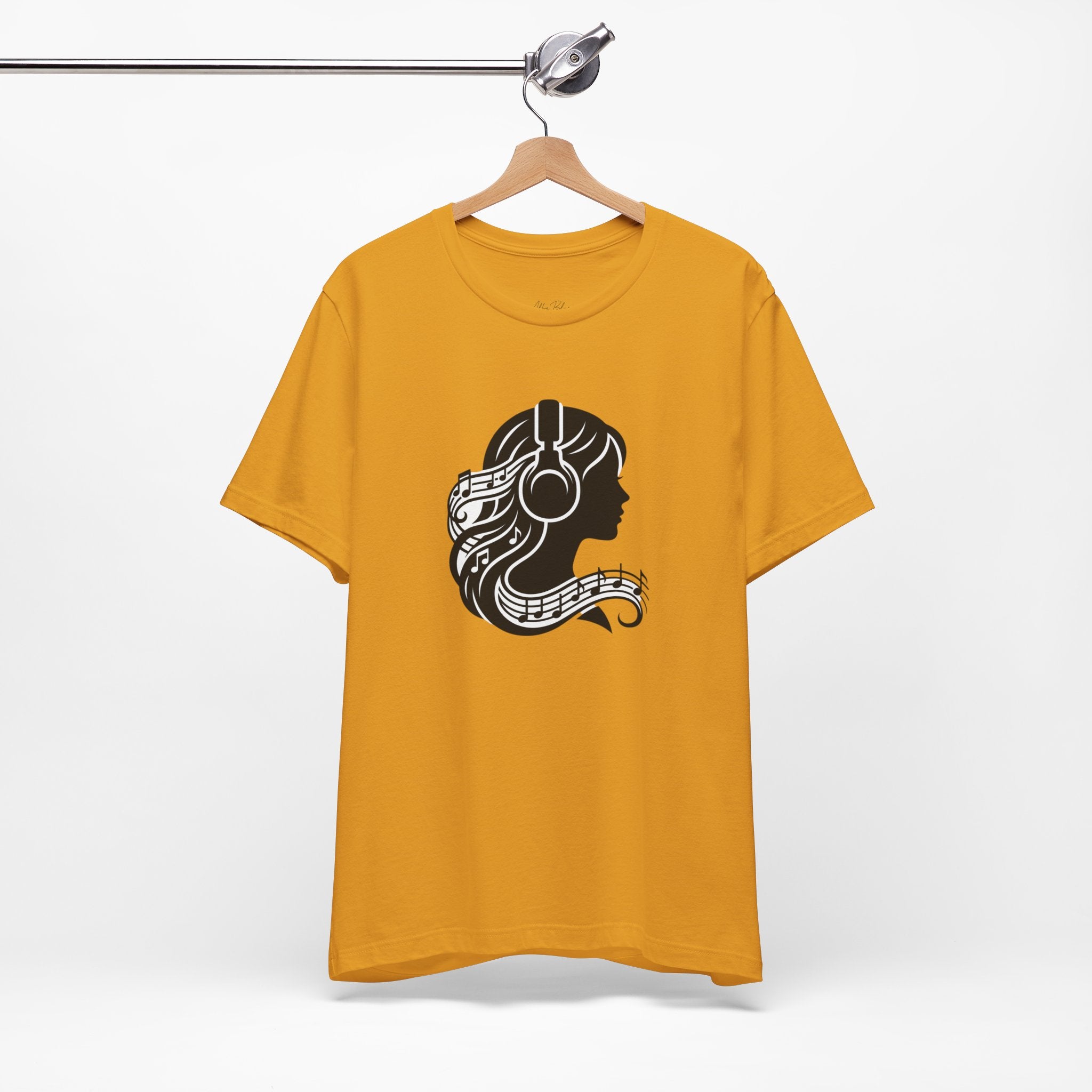 Music Lover Tee — Headphones & Musical Notes Silhouette