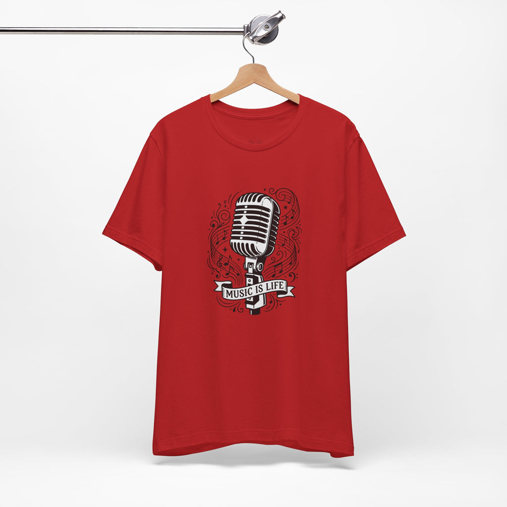 Music Is Life Vintage Microphone T-Shirt