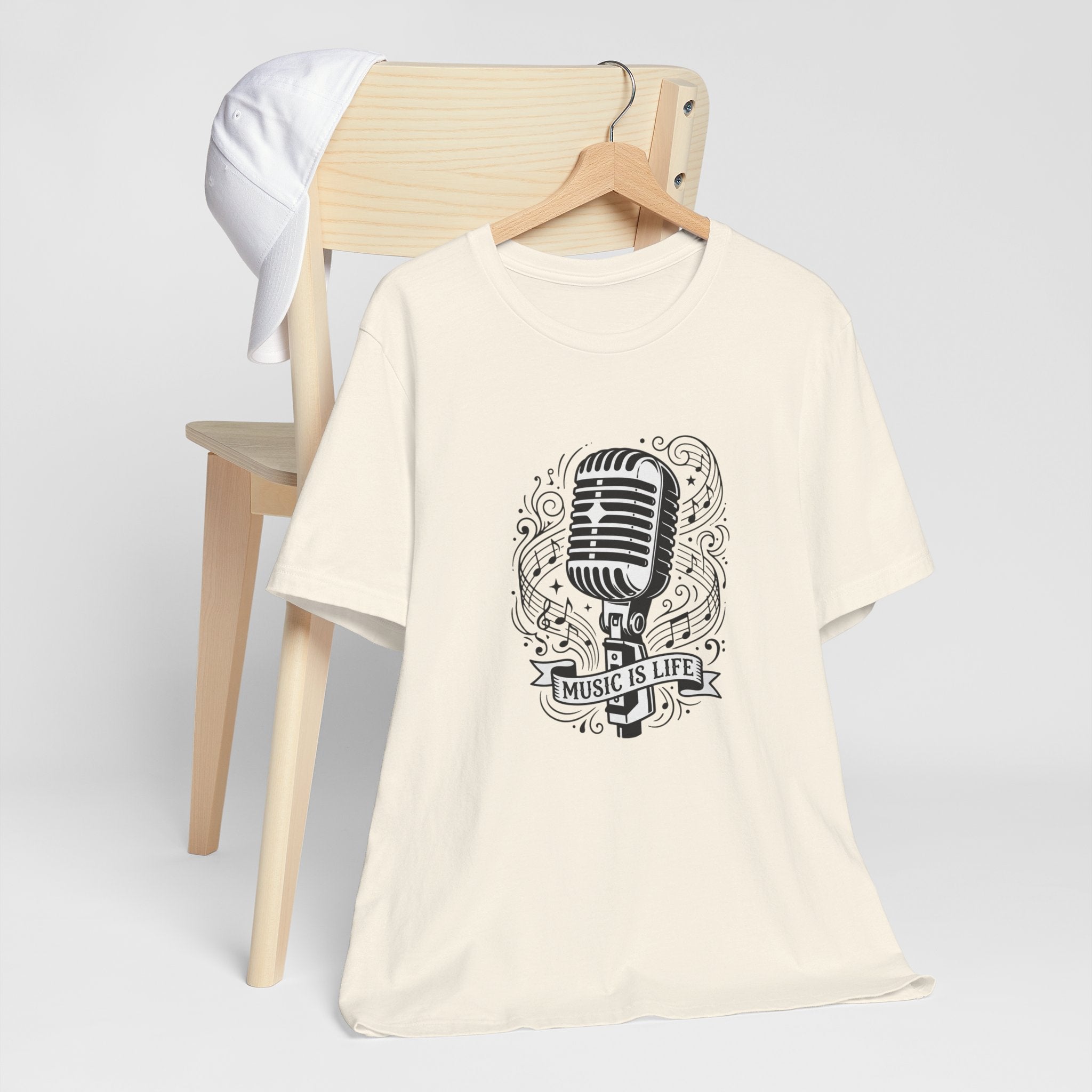 Music Is Life Vintage Microphone T-Shirt