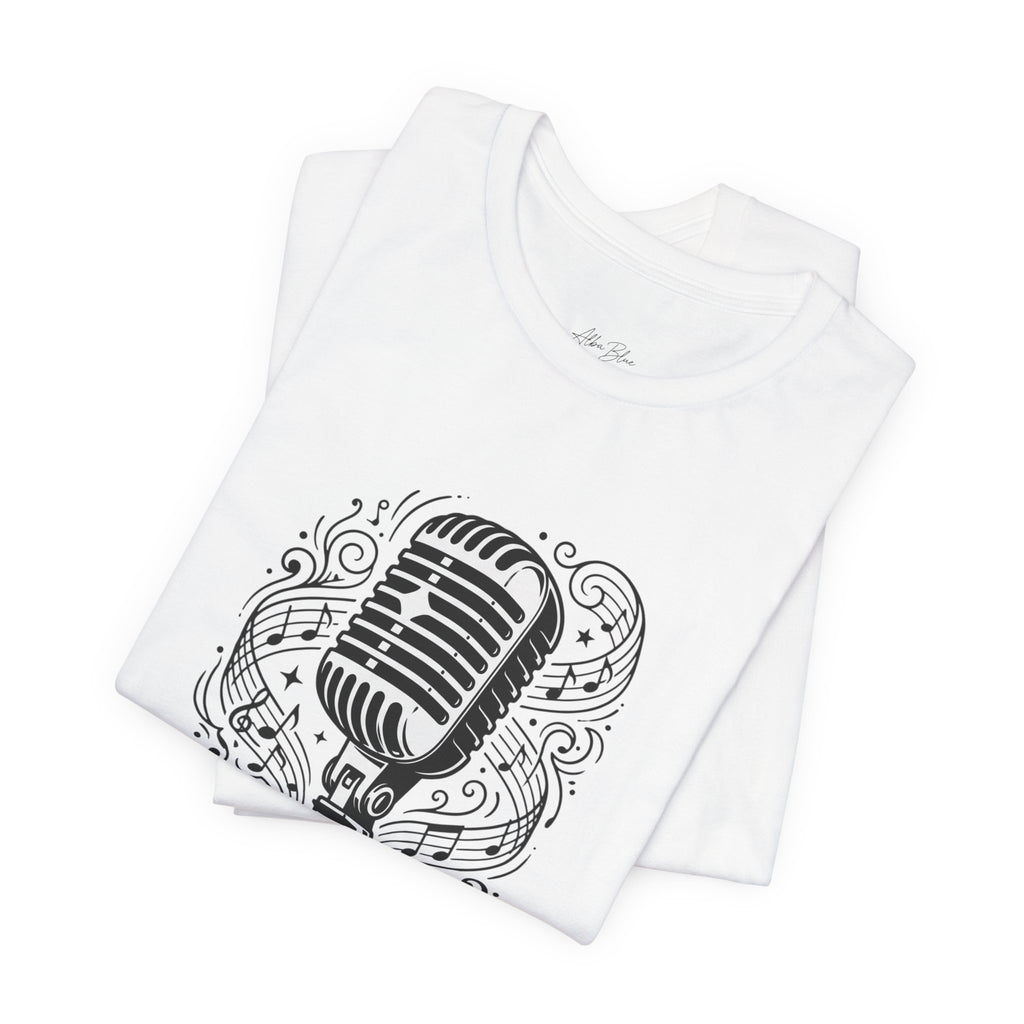 Music Is Life Vintage Microphone T-Shirt