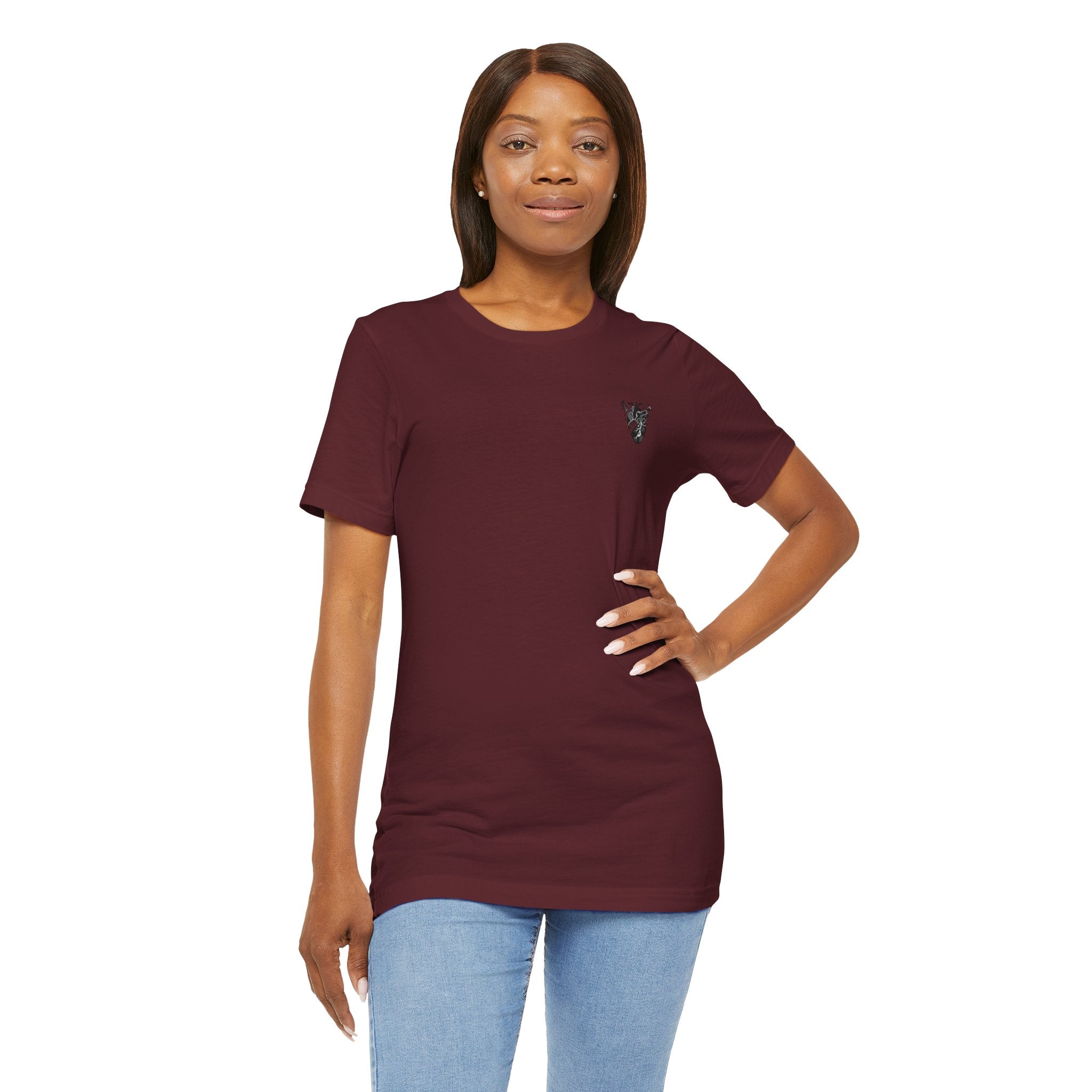 Music Heart Graphic Tee — Anatomical Heart with Instruments T-Shirt