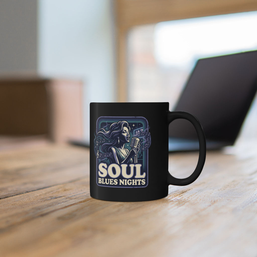 Soul Blues Nights Mug — Vintage Female Vocalist Coffee Cup