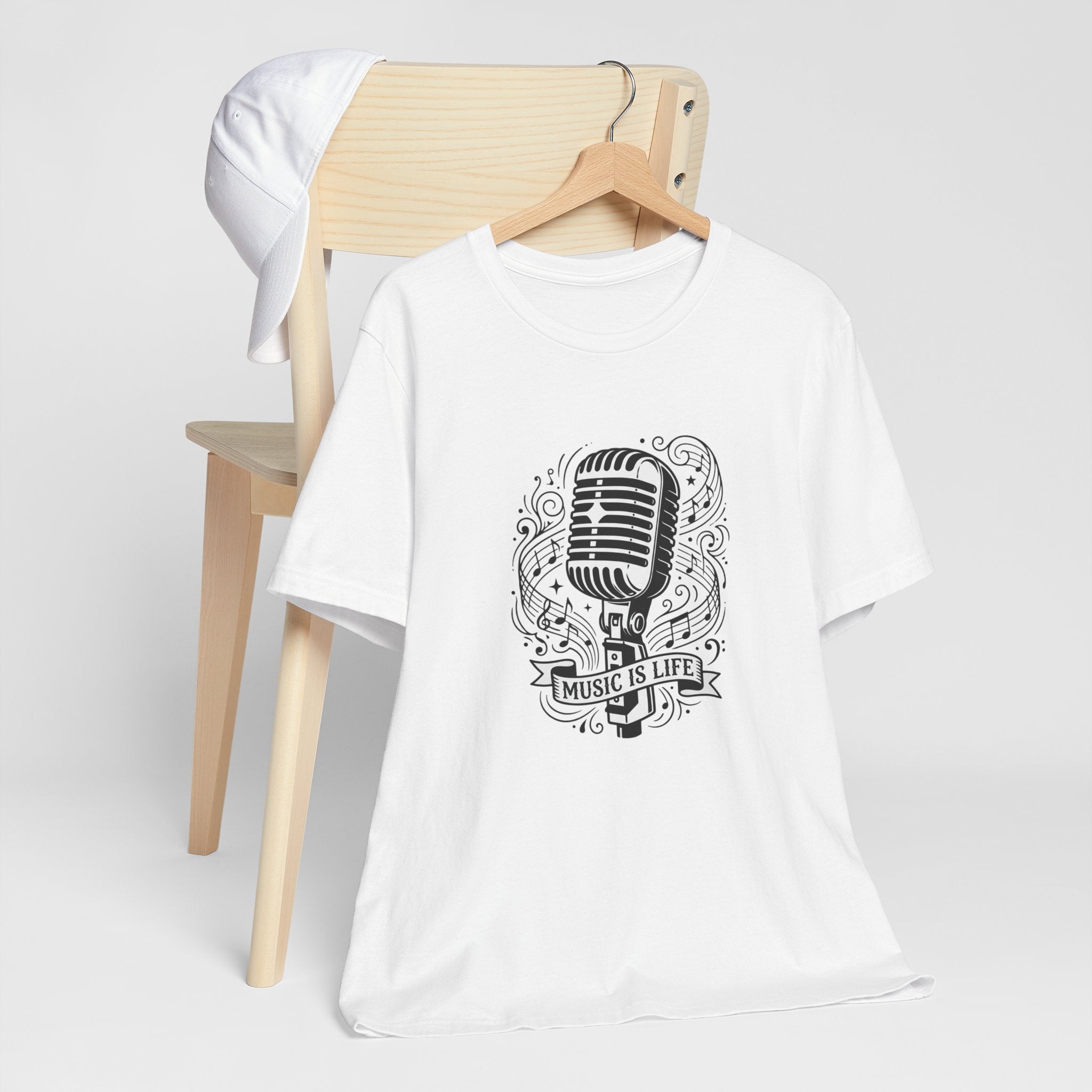 Music Is Life Vintage Microphone T-Shirt