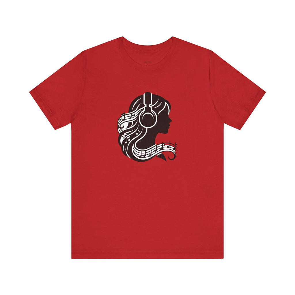 Music Lover Tee — Headphones & Musical Notes Silhouette