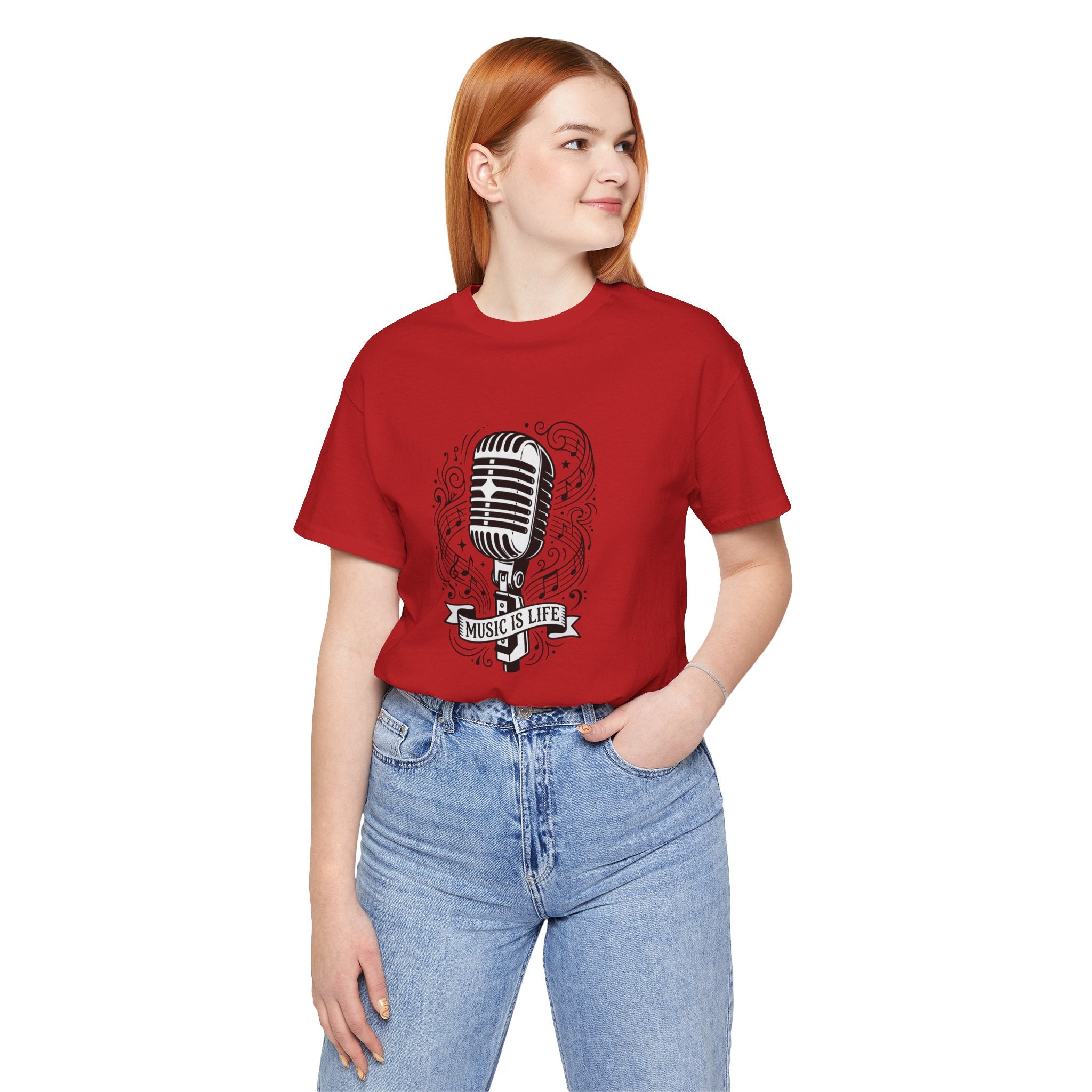 Music Is Life Vintage Microphone T-Shirt
