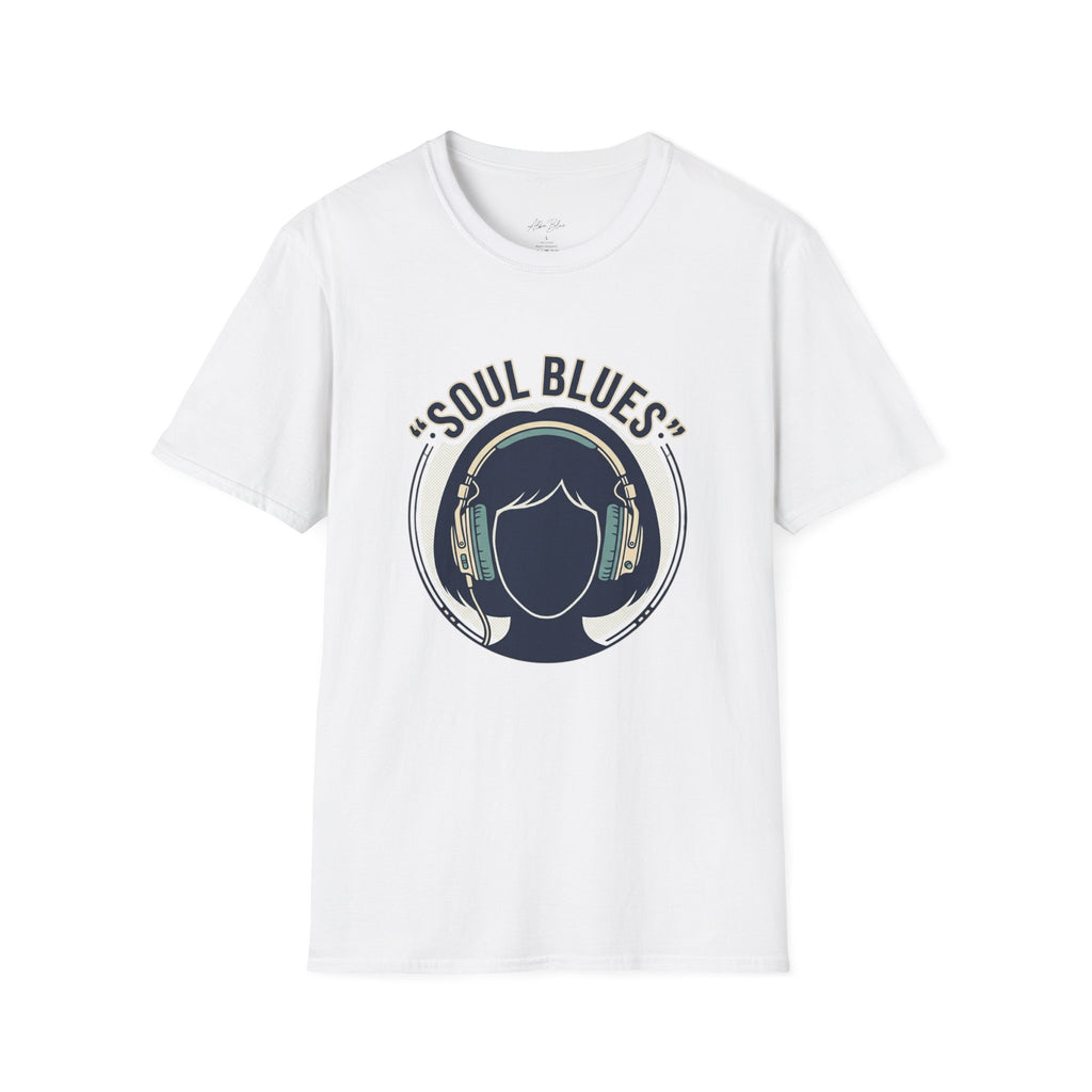Soul Blues T‑Shirt — Retro Headphones Music Tee