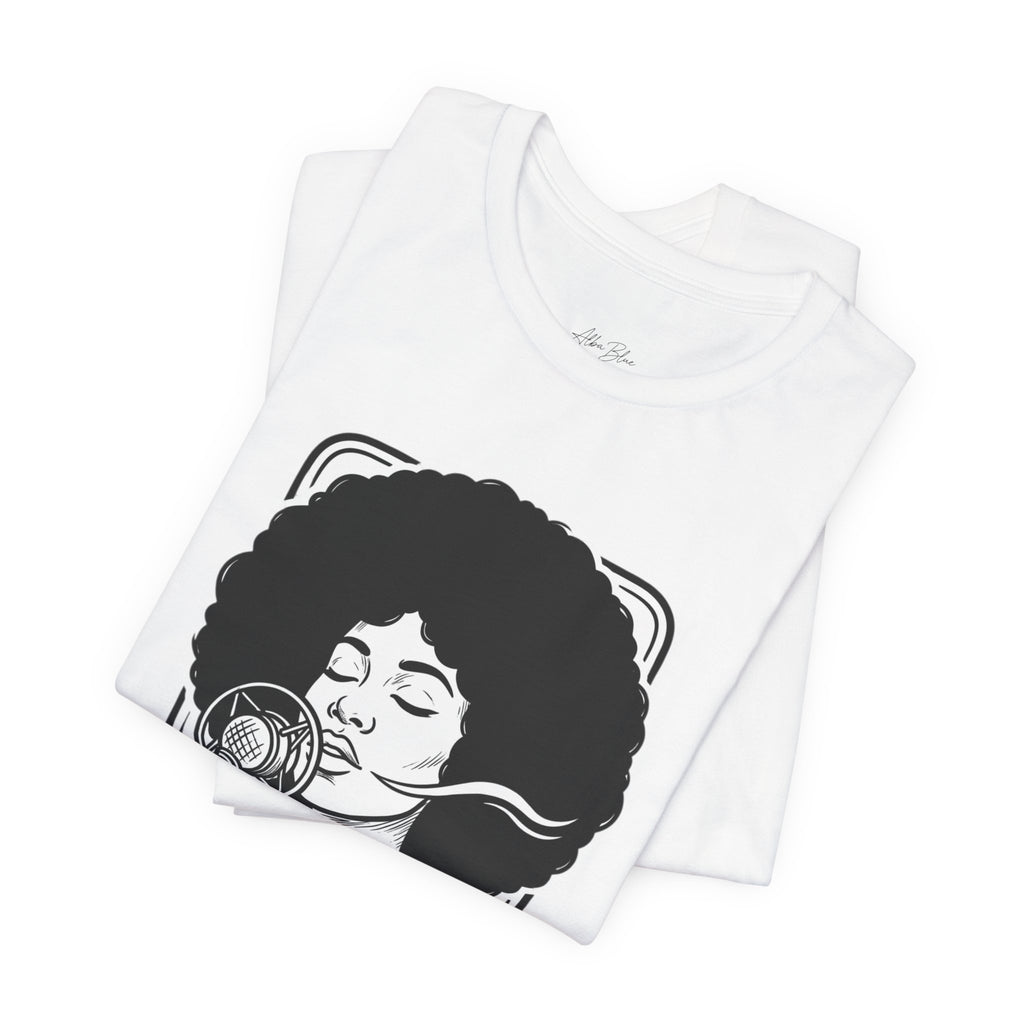 Afro Jazz Portrait T‑Shirt — Retro Singer Graphic Tee