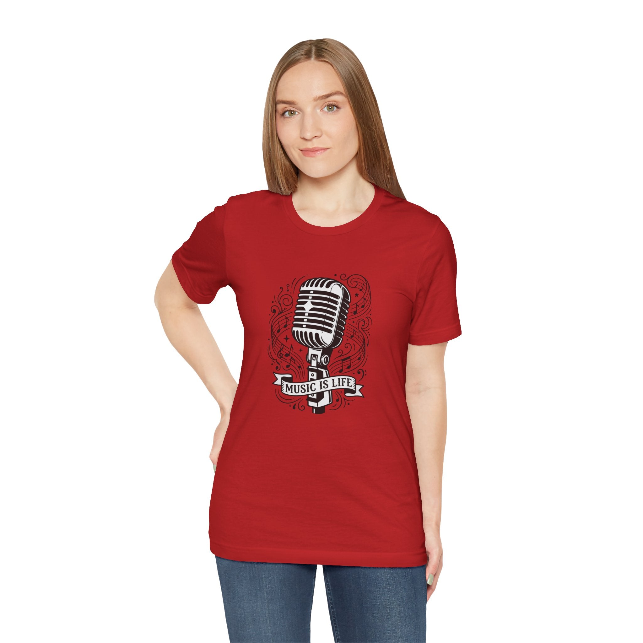 Music Is Life Vintage Microphone T-Shirt