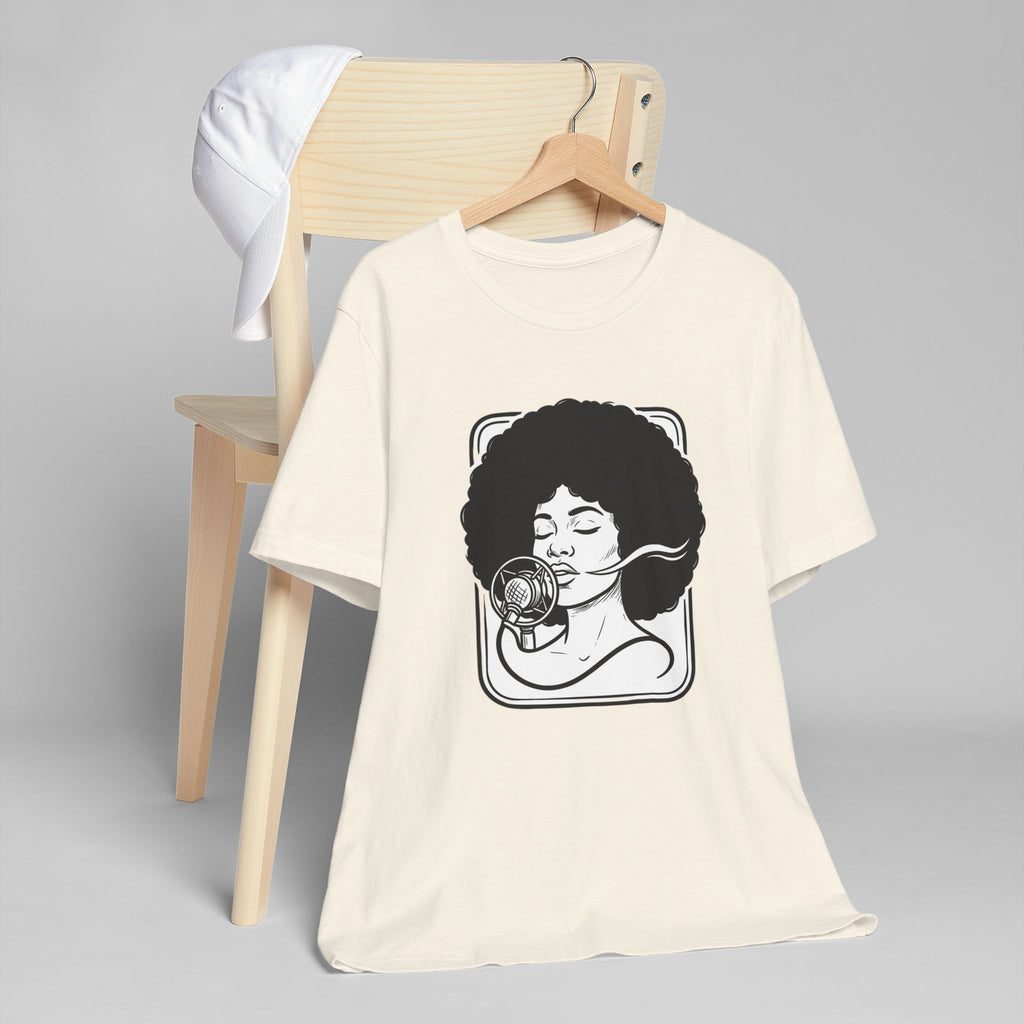 Afro Jazz Portrait T‑Shirt — Retro Singer Graphic Tee