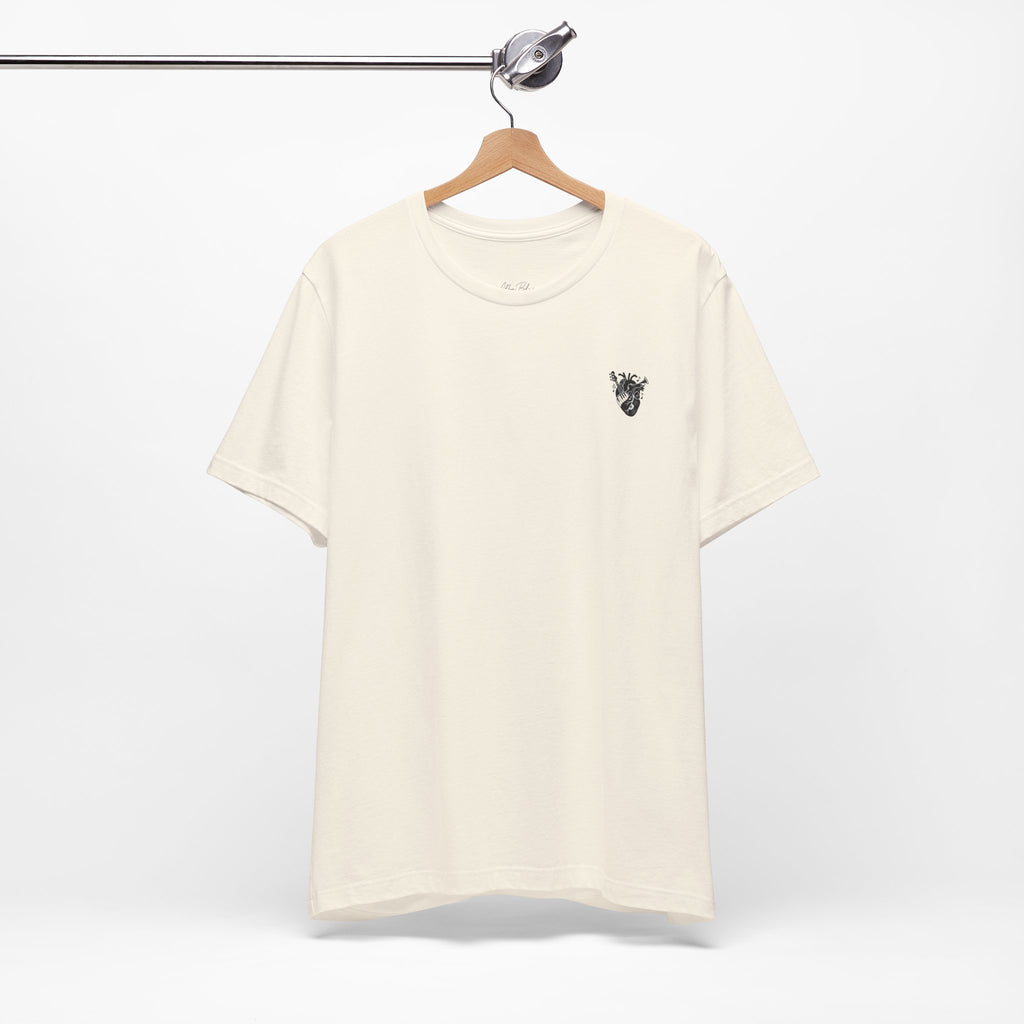 Music Heart Graphic Tee — Anatomical Heart with Instruments T-Shirt
