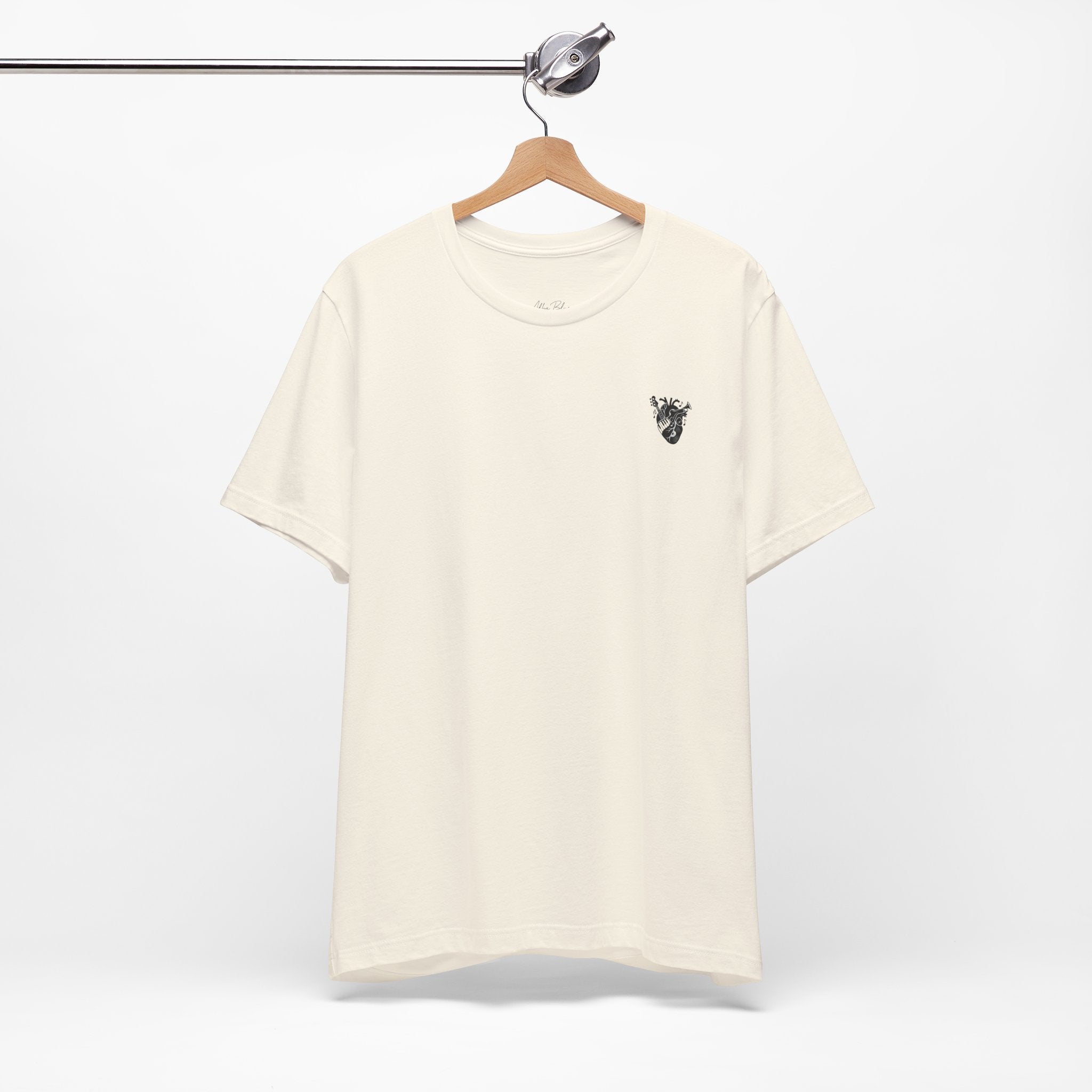 Music Heart Graphic Tee — Anatomical Heart with Instruments T-Shirt