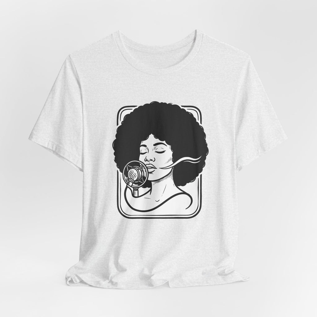 Afro Jazz Portrait T‑Shirt — Retro Singer Graphic Tee