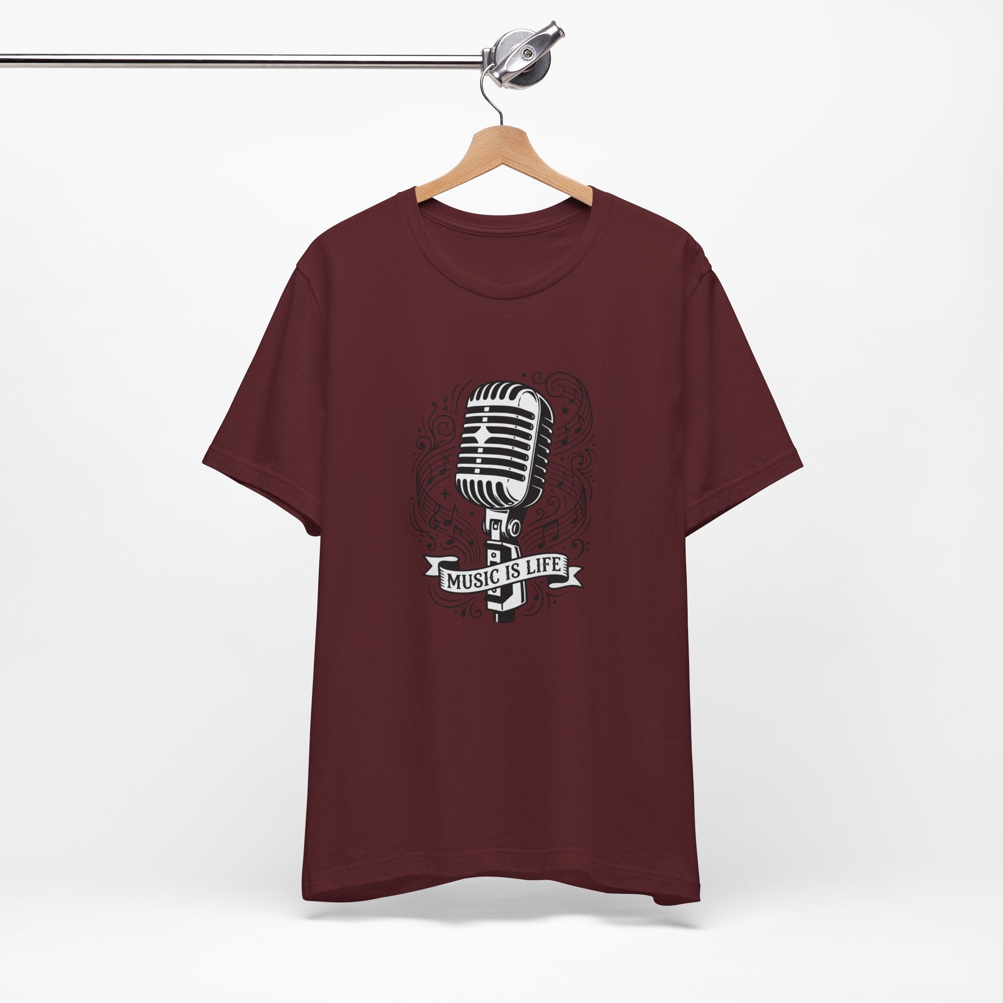 Music Is Life Vintage Microphone T-Shirt