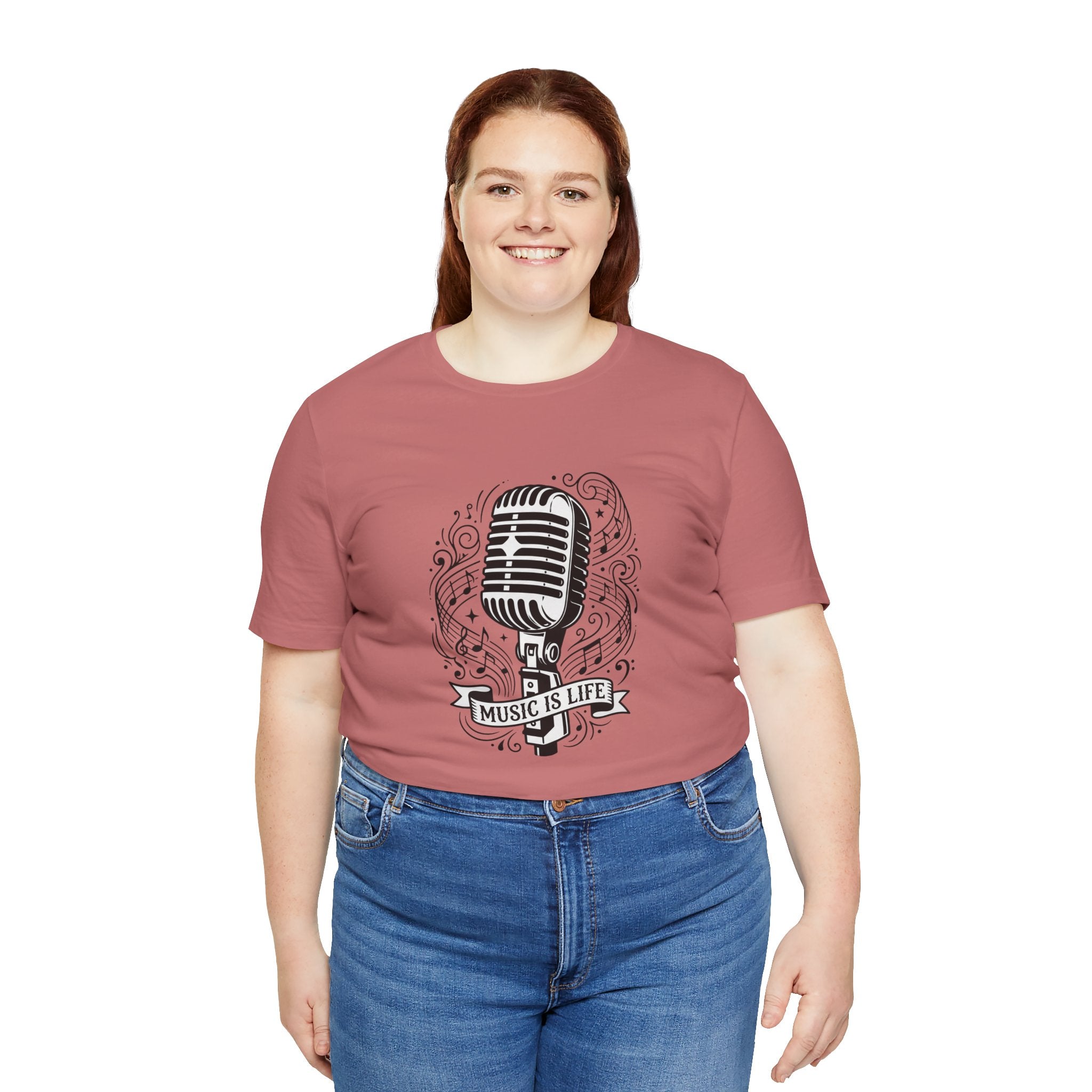 Music Is Life Vintage Microphone T-Shirt