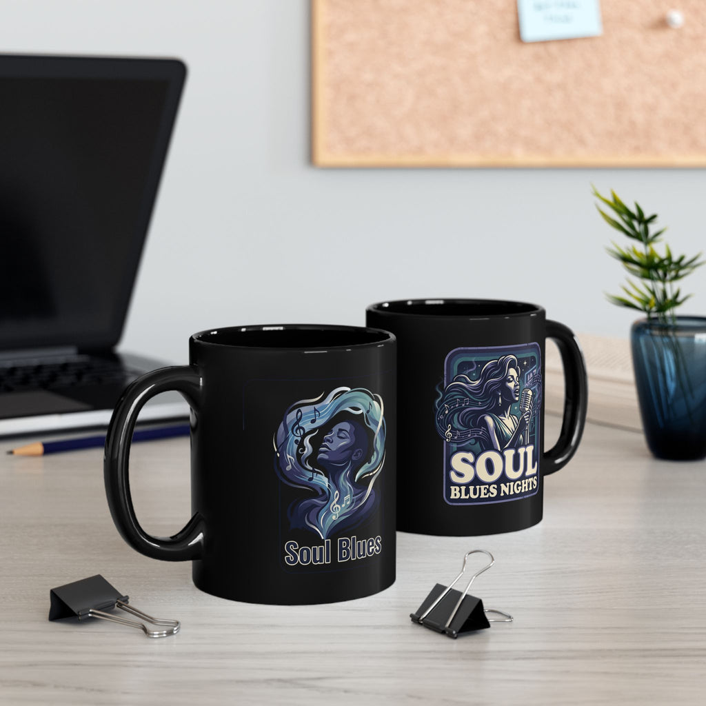 Soul Blues Nights Mug — Vintage Female Vocalist Coffee Cup