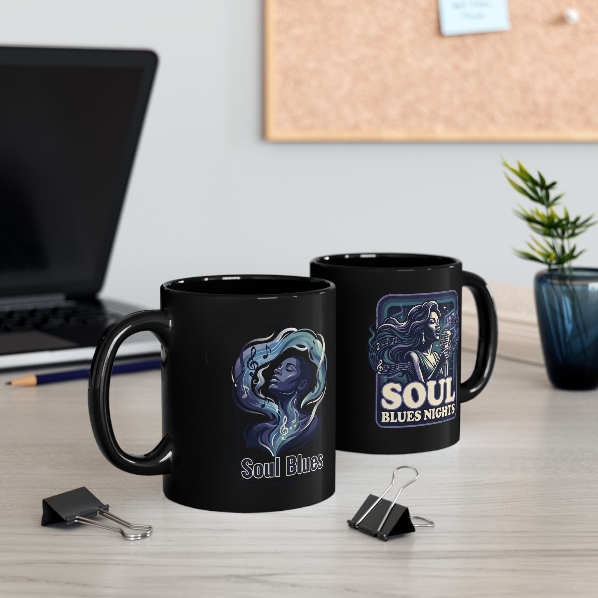 Soul Blues Nights Mug — Vintage Female Vocalist Coffee Cup