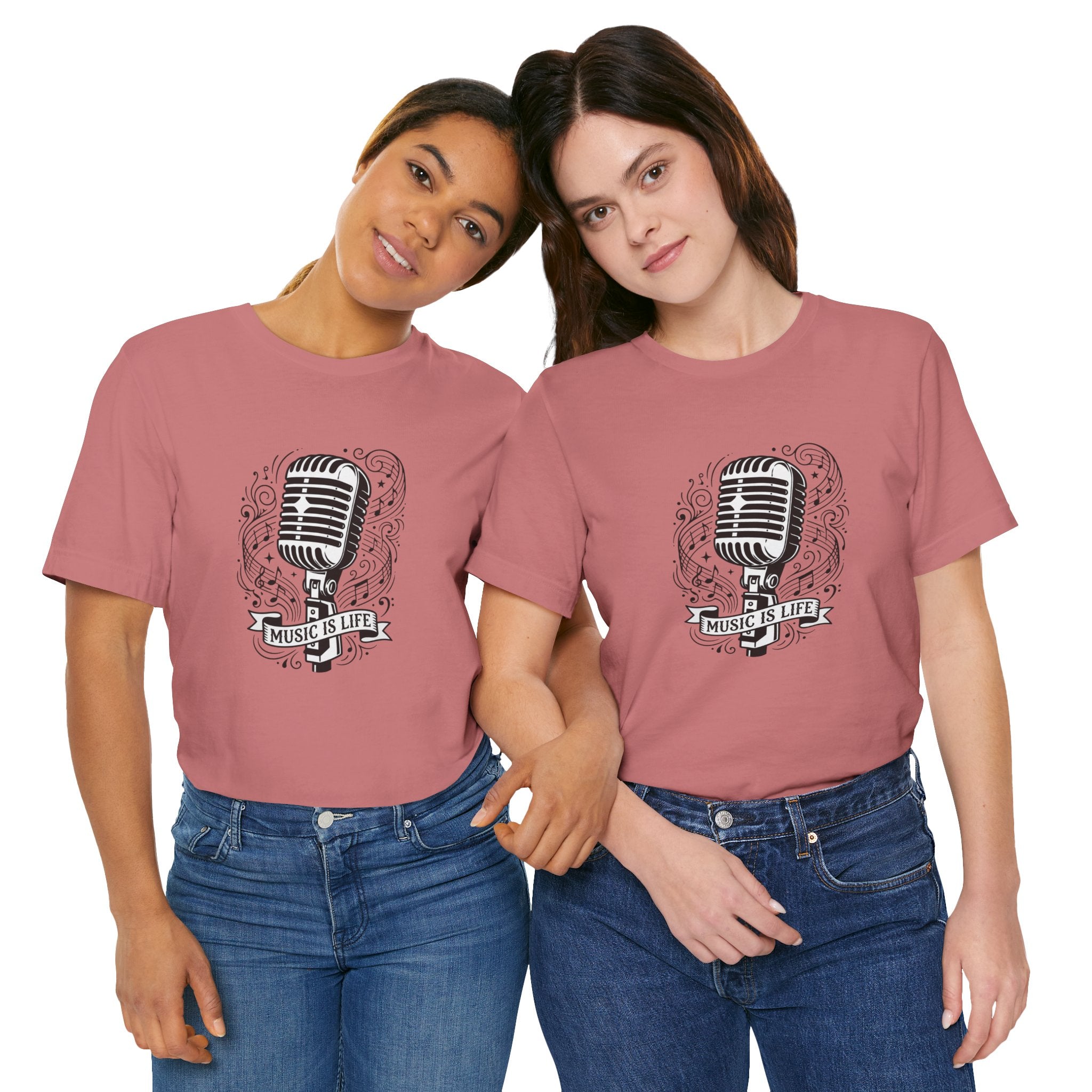 Music Is Life Vintage Microphone T-Shirt