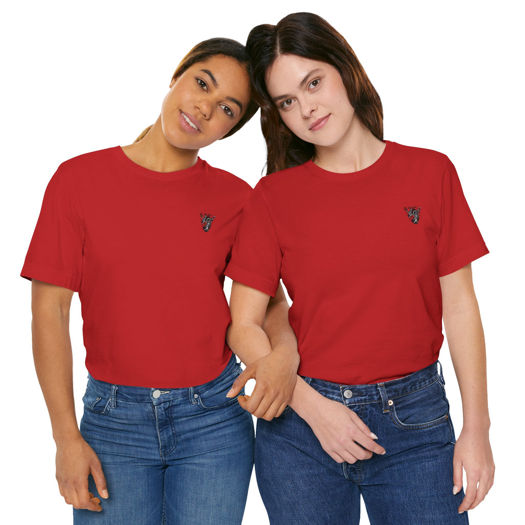 Music Heart Graphic Tee — Anatomical Heart with Instruments T-Shirt