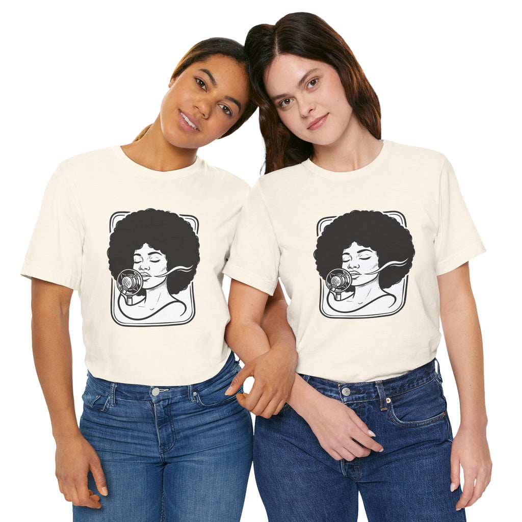 Afro Jazz Portrait T‑Shirt — Retro Singer Graphic Tee