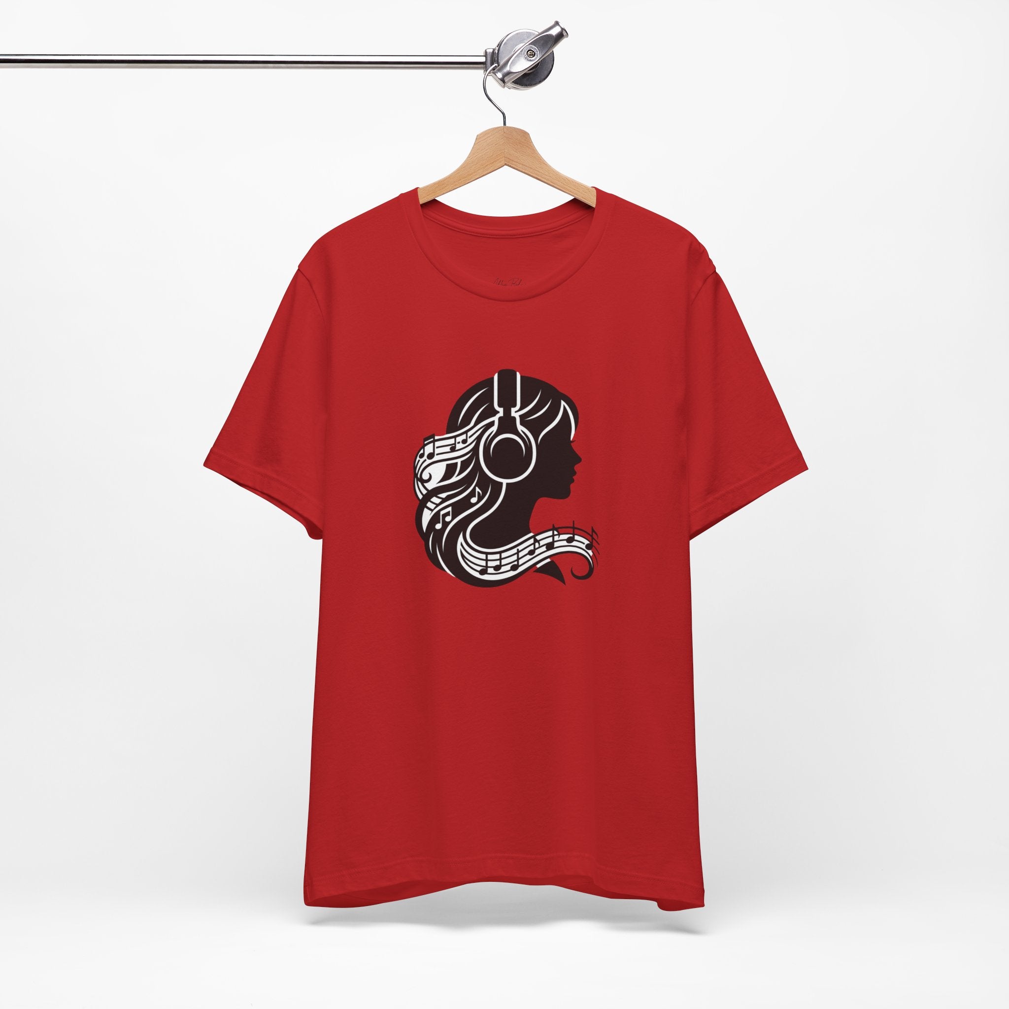 Music Lover Tee — Headphones & Musical Notes Silhouette