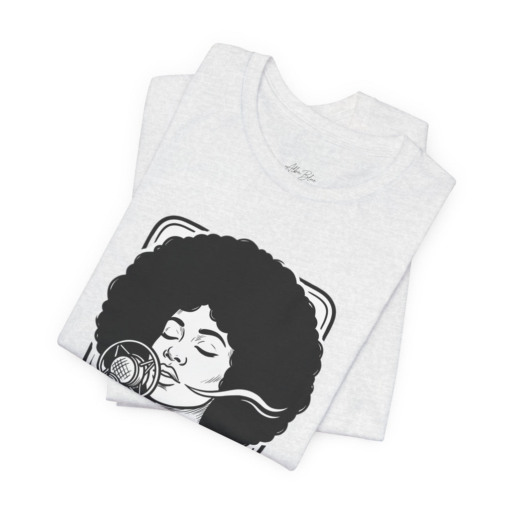 Afro Jazz Portrait T‑Shirt — Retro Singer Graphic Tee